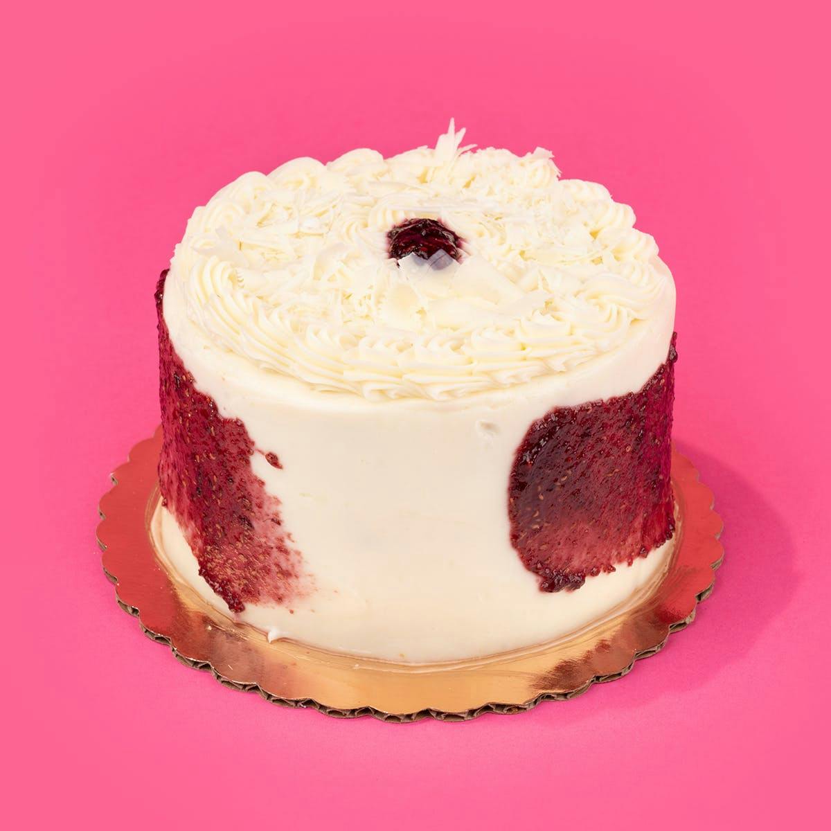 White Chocolate Raspberry Cake - 6" by Rustika Cafe and Bakery