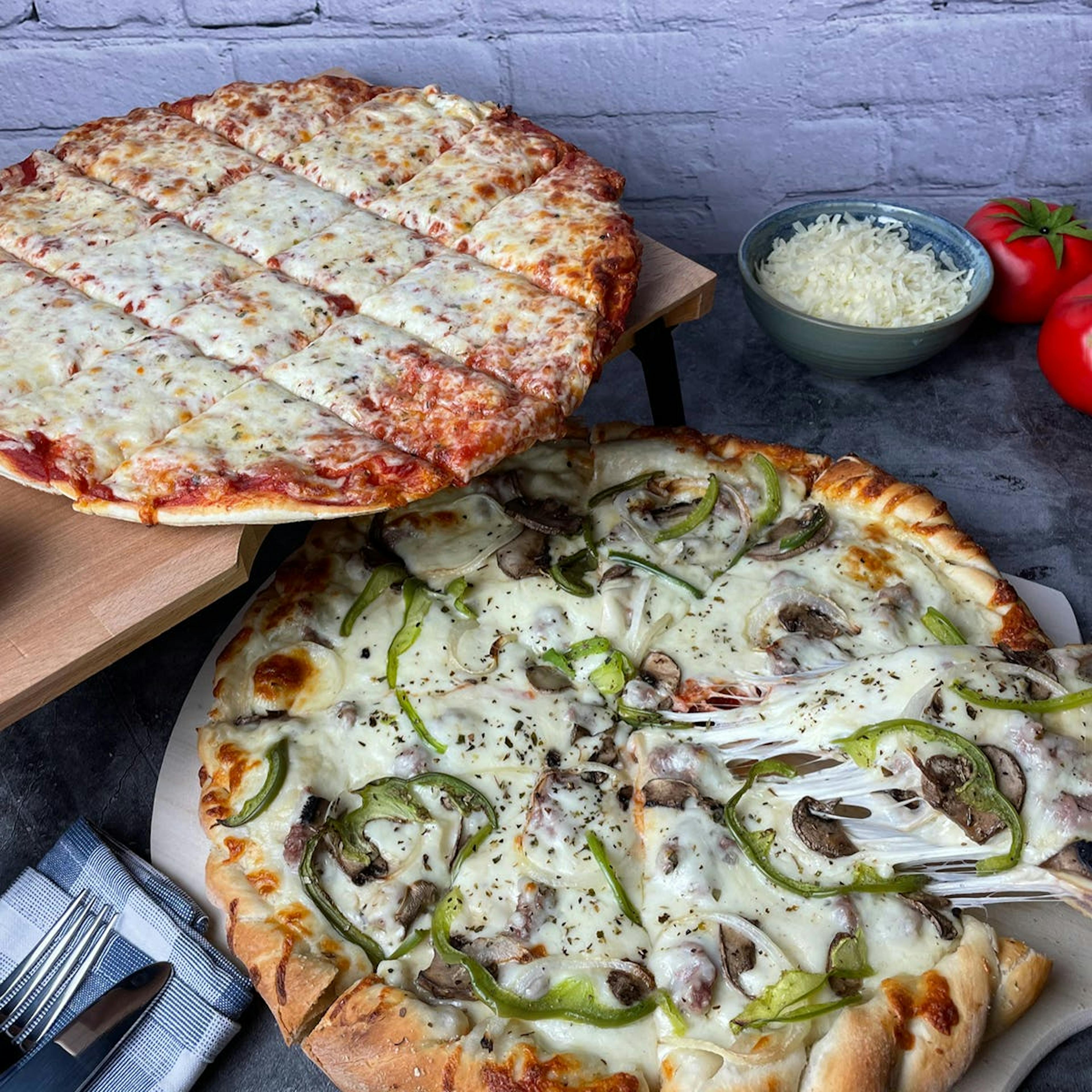 Thin Crust + Double Decker Pizza Combo - Choose Your Own 2 Pack by Bill's Pizza & Pub