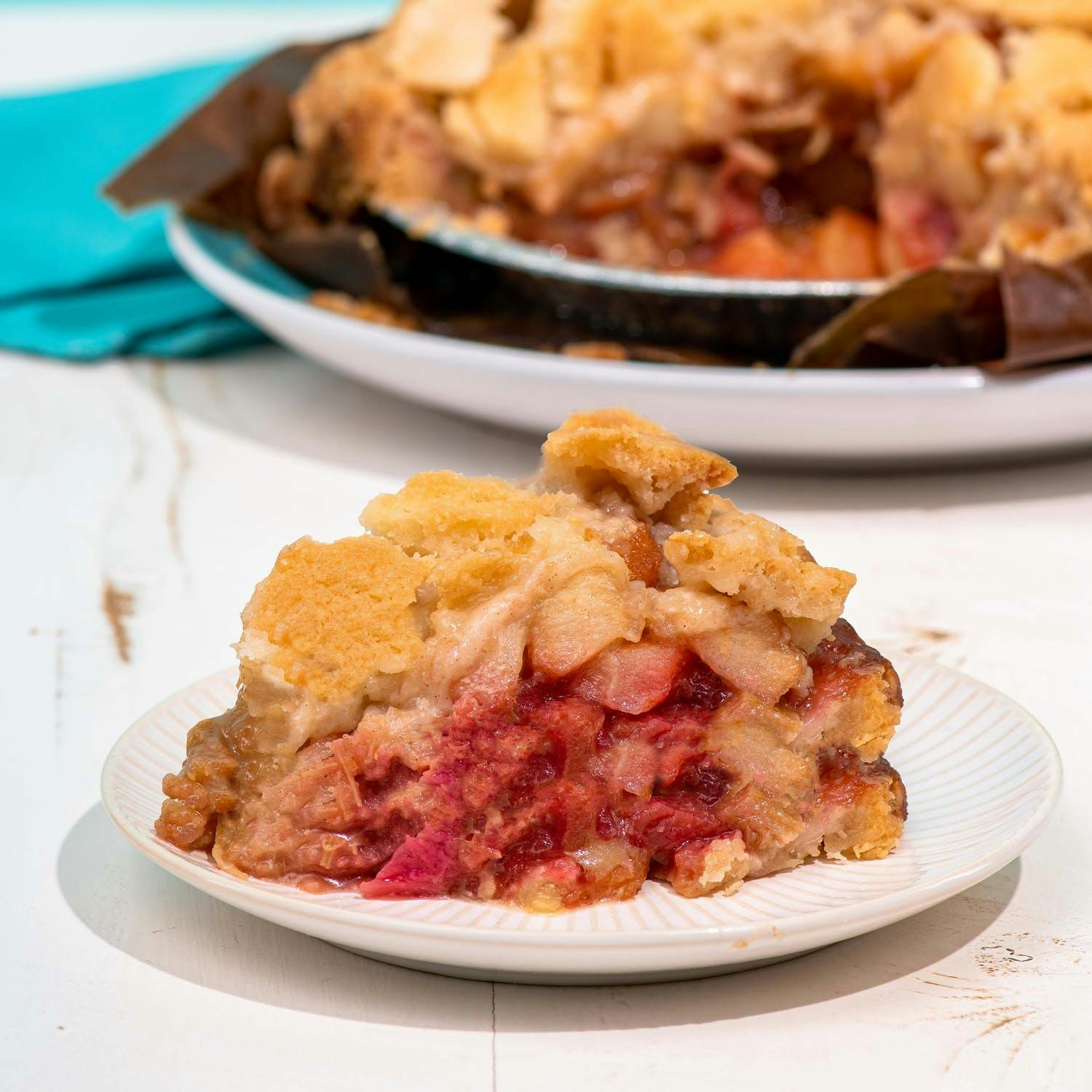 Rhubarb Apple Pie Baked in a Paper Bag® by The Elegant Farmer