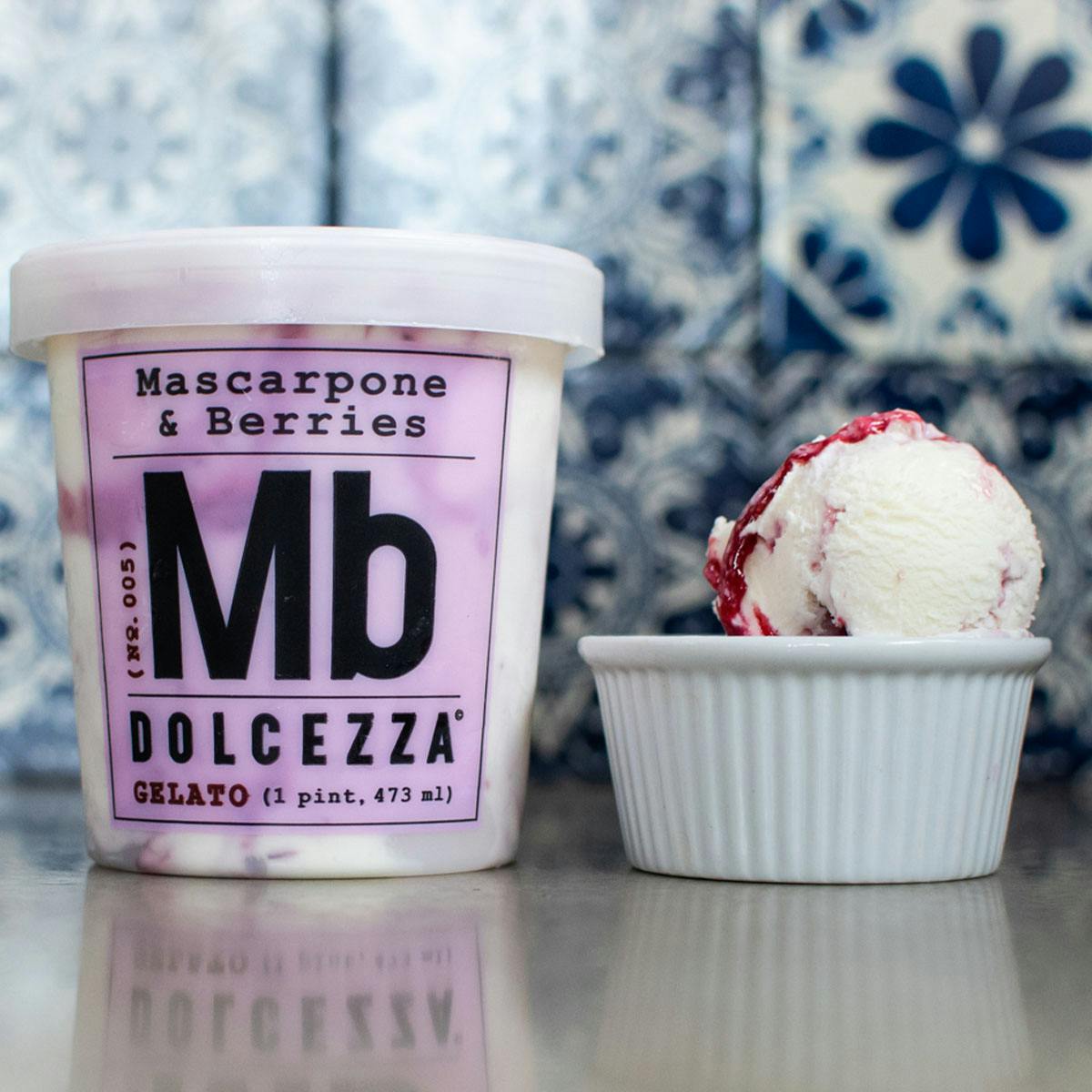 Mascarpone & Berries Gelato - 4 Pints by Dolcezza Gelato
