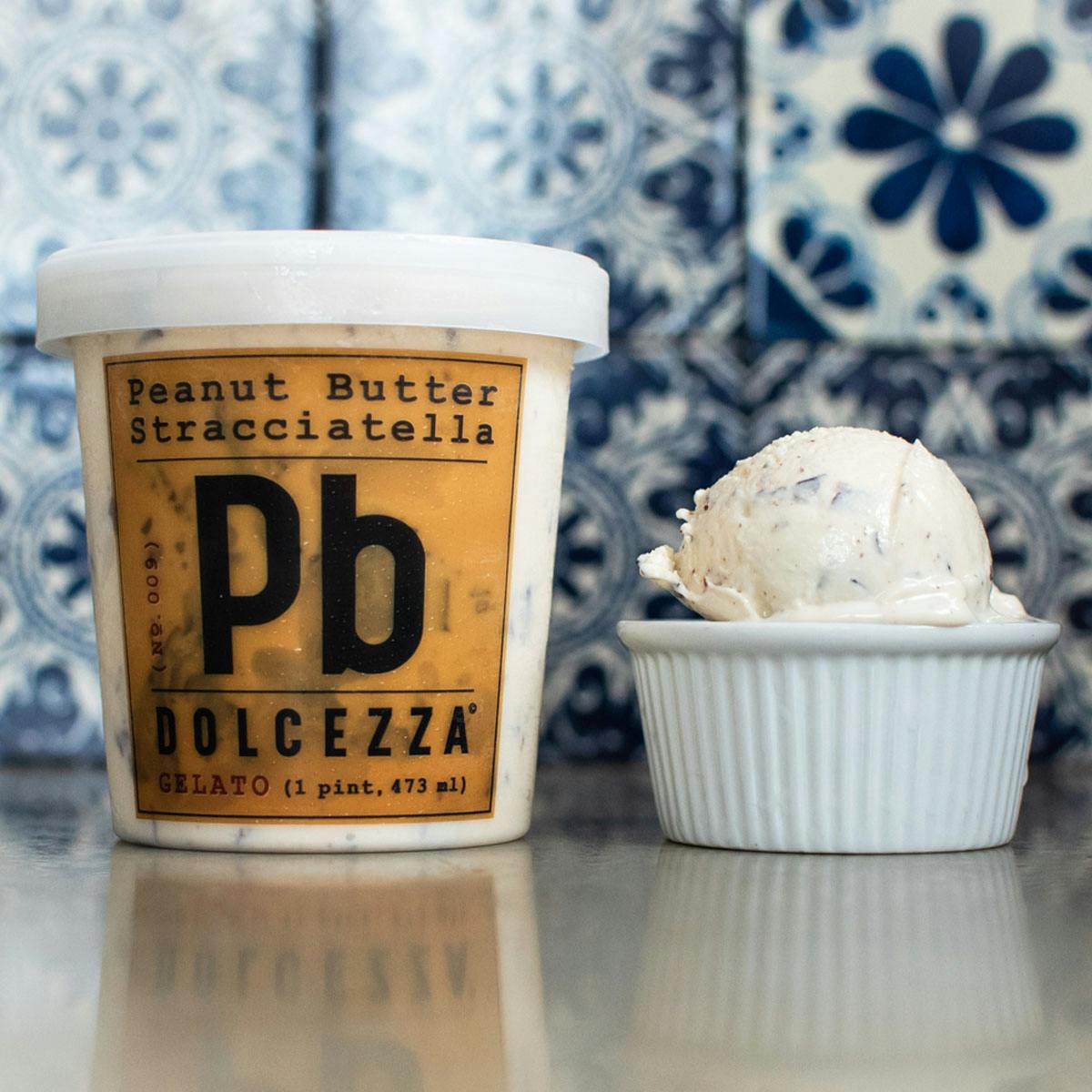 Peanut Butter Stracciatella Gelato 4 Pints by Dolcezza Gelato Goldbelly