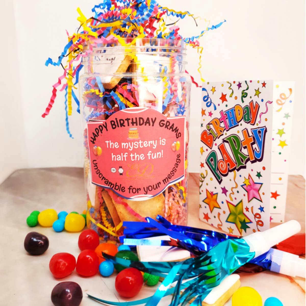 Happy Birthday Grams Cookie Jar by Elegant Desserts