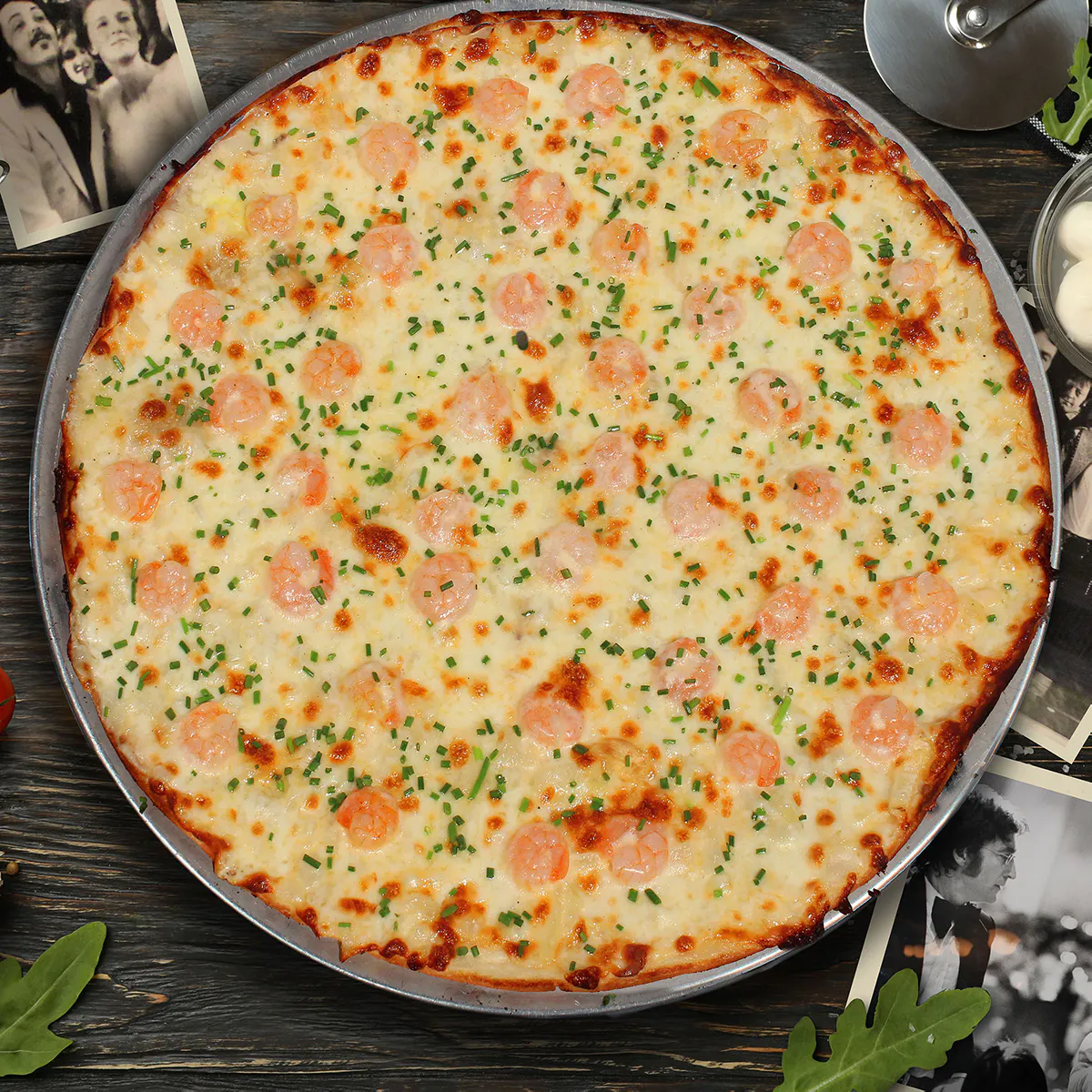 The Columbia Inn - Shrimp Scampi Thin Crust Pizza - 4 Pack