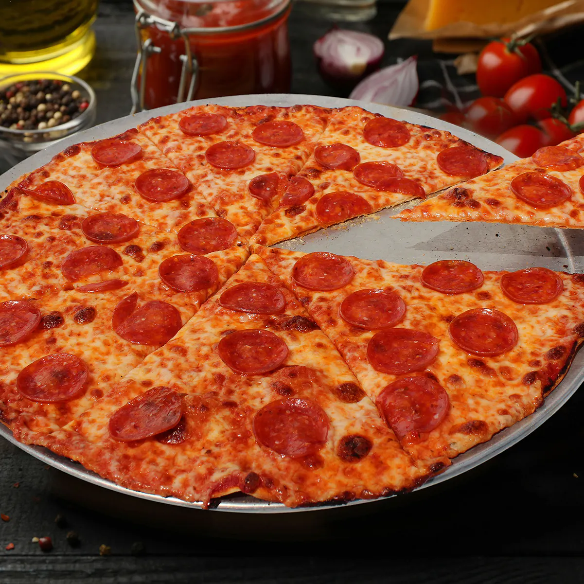 The Columbia Inn - Pepperoni Thin Crust Pizza - 4 Pack