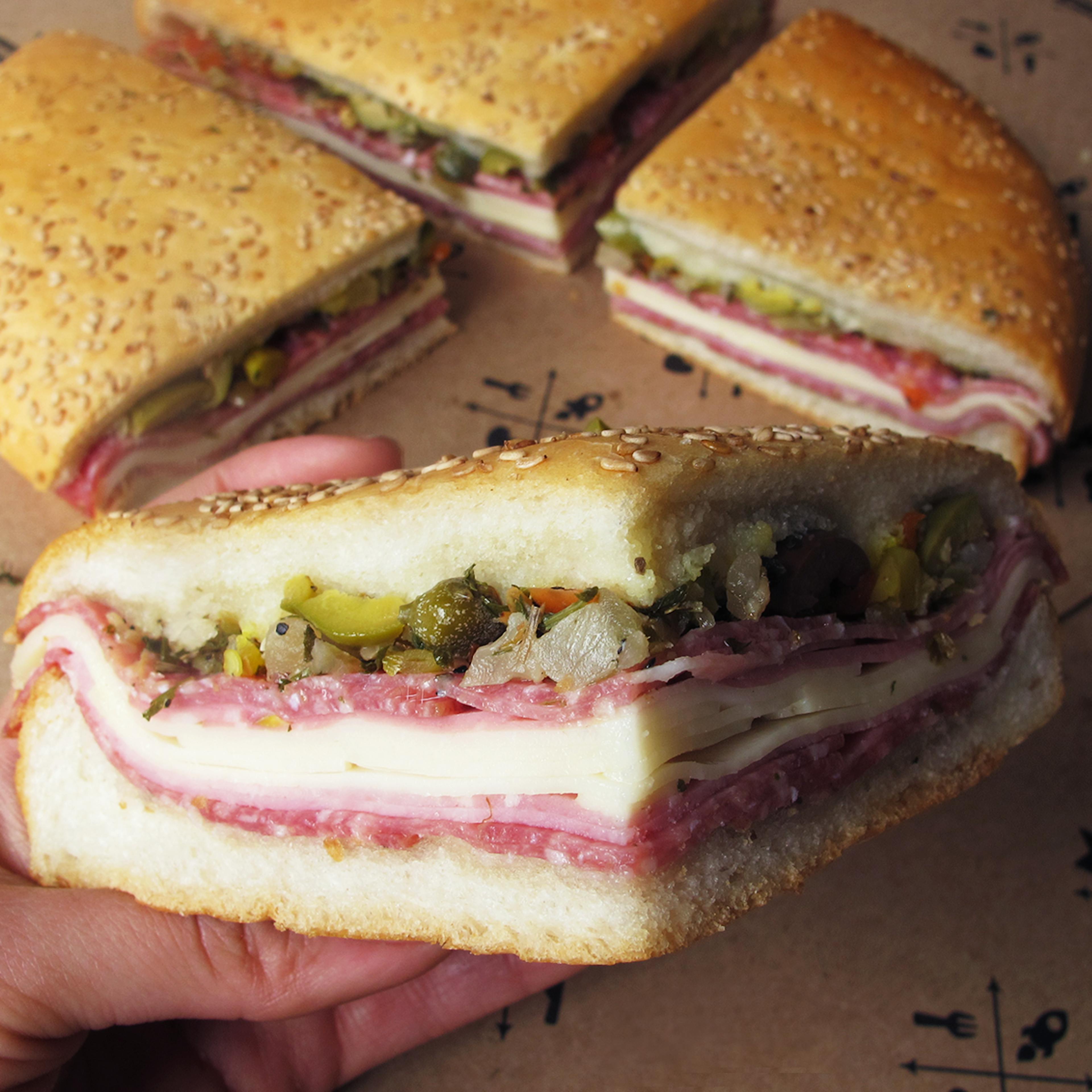 Original Muffuletta Sandwich - 3 pack (Serves 10-12) by Central Grocery Muffulettas - Alternate image 2