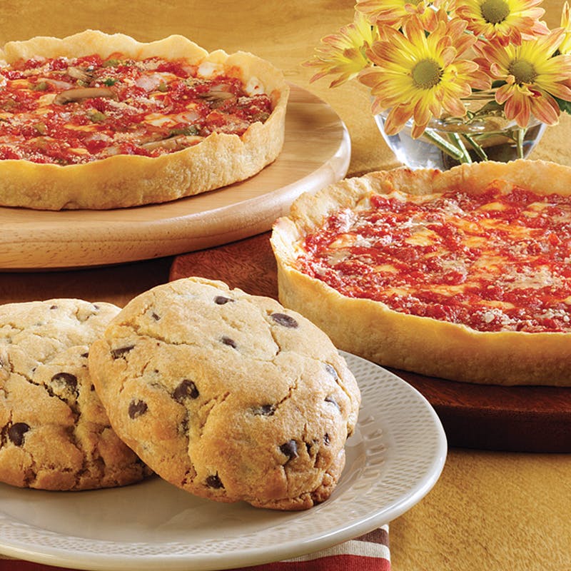 2 Lou Malnati's Deep Dish Pizzas + 2 Carol's Cookies by Carol's Cookies