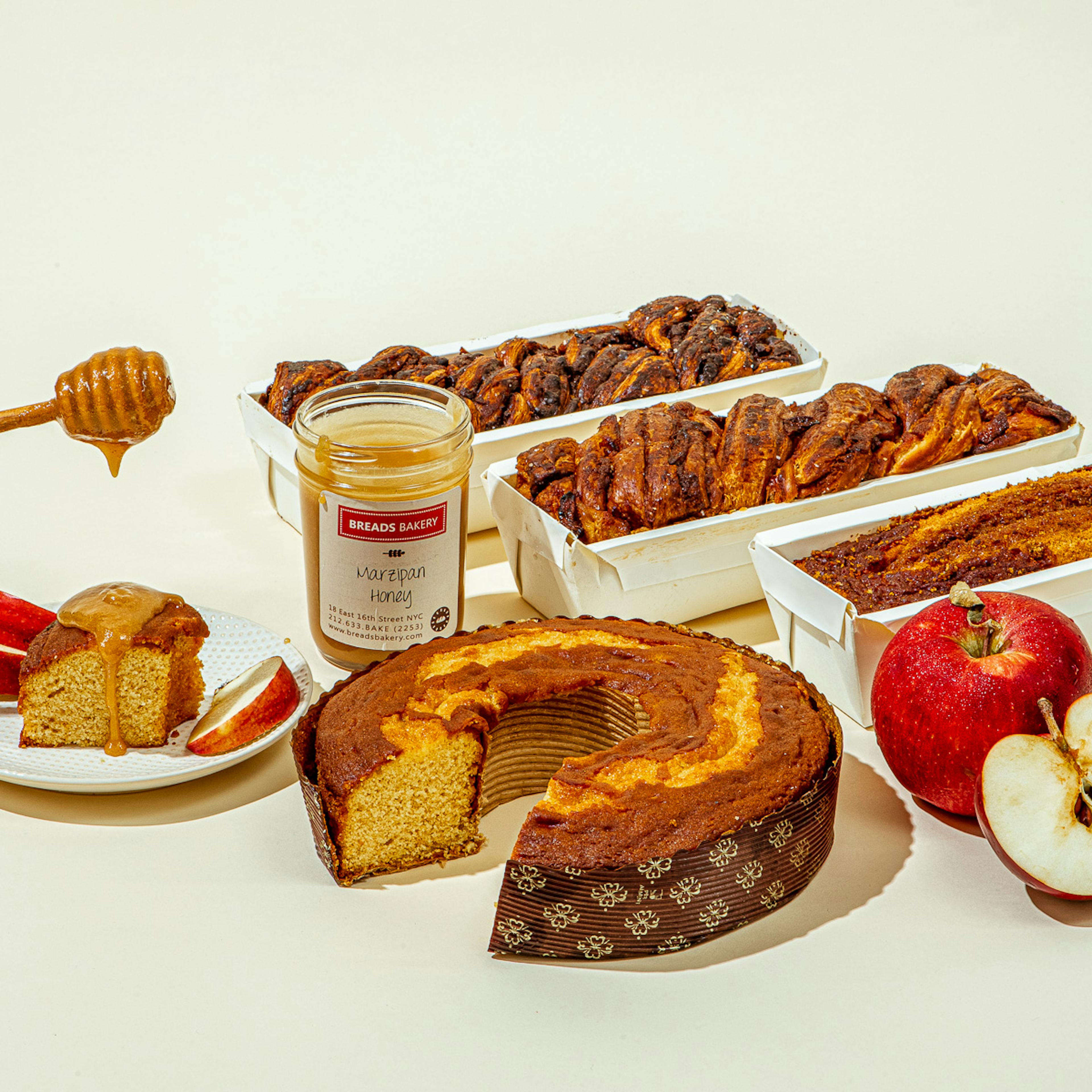 Rosh Hashanah Babka + Cake + Honey by Breads Bakery