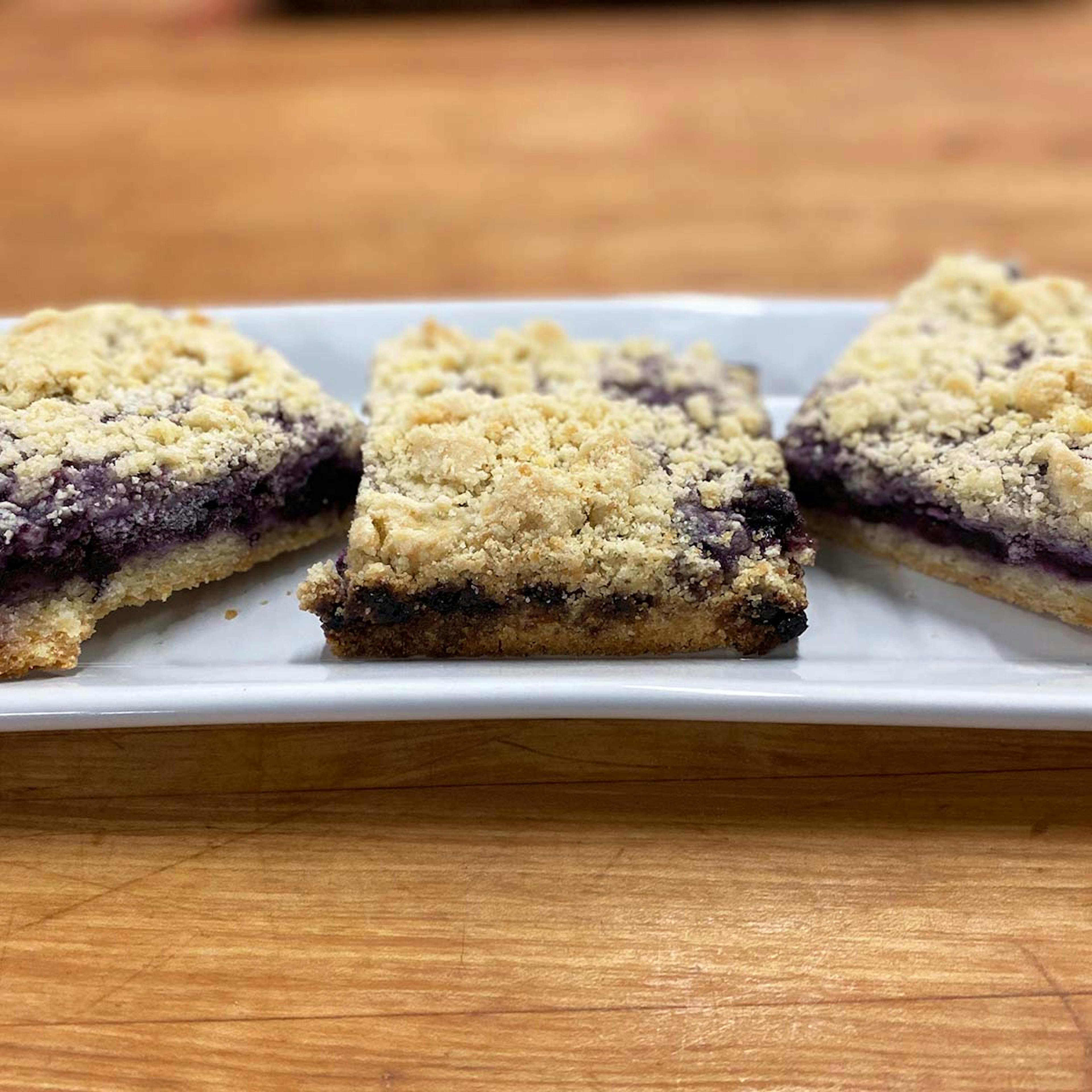 Maine Blueberry Crumble Bars by Bread and Roses Bakery