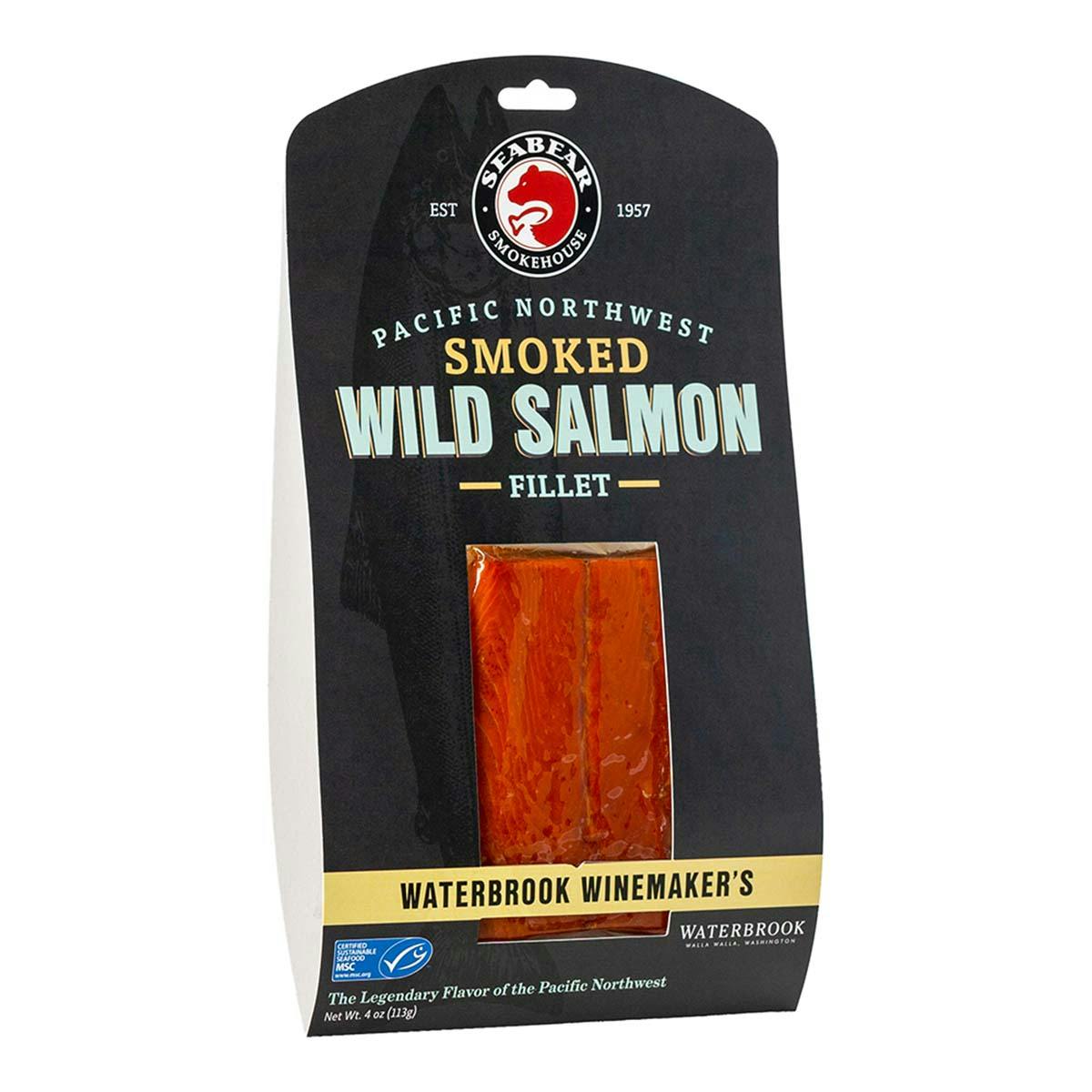 Waterbrook Winemaker's Smoked Wild Salmon - 4 Pack by SeaBear Smokehouse - Alternate image 1