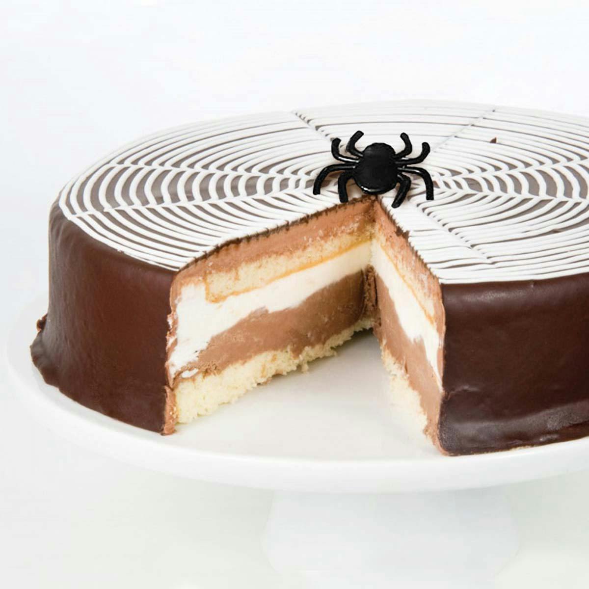 Halloween Black & White Mousse Cake by Carousel Cakes