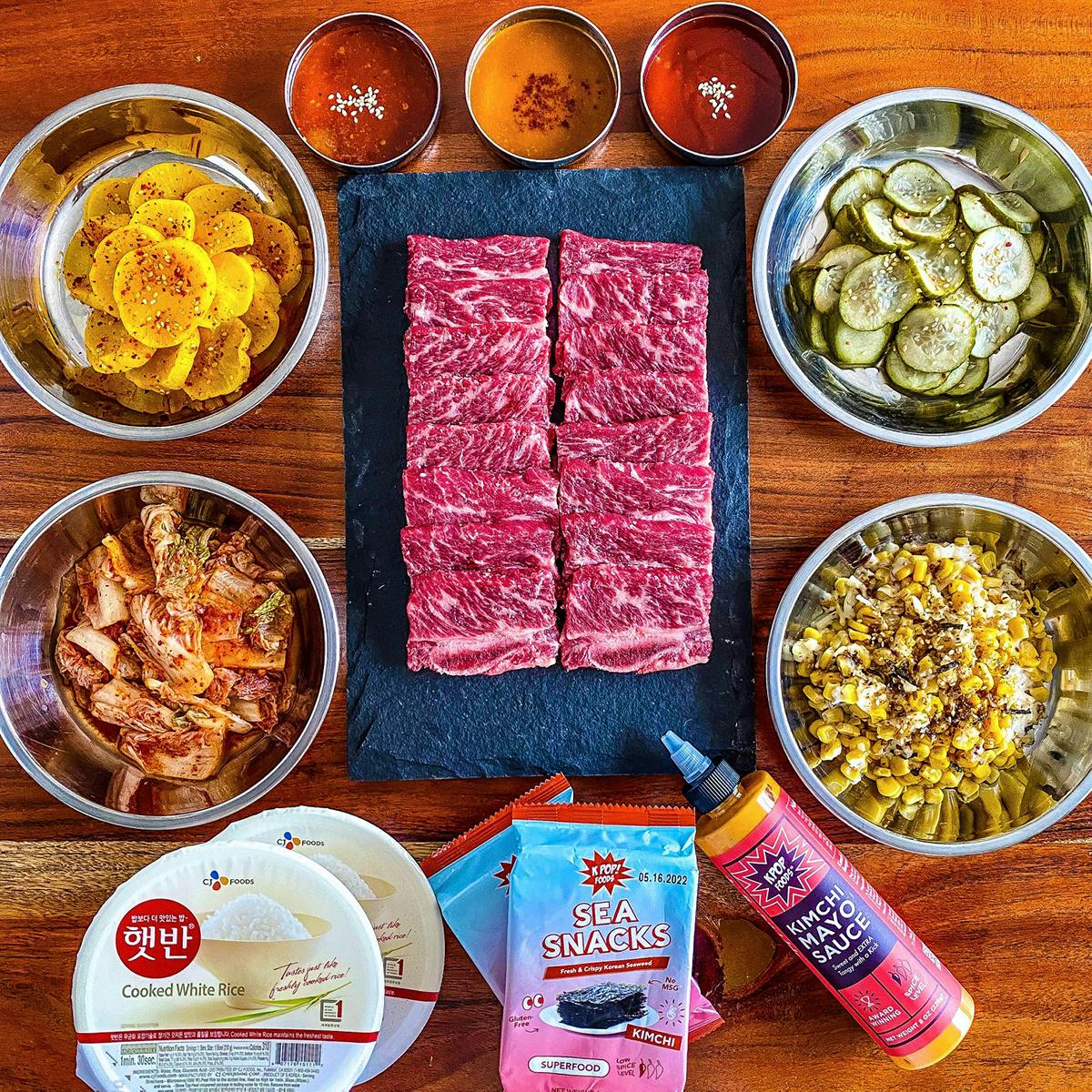 Kalbi Korean BBQ Kit for 4-6 by Chris Oh's Korean BBQ Kit Goldbelly