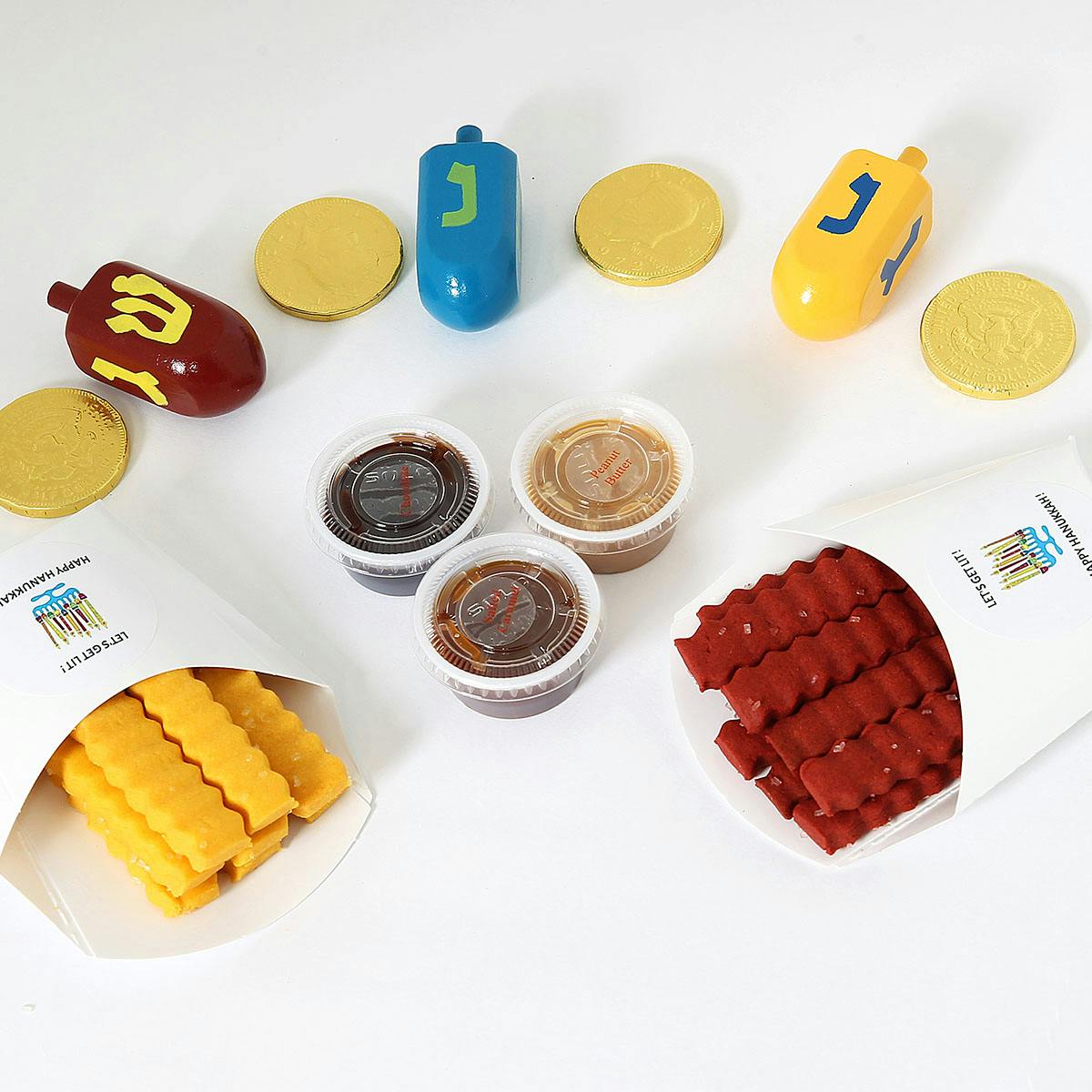 Hanukkah Cookie Fries Gift Basket – 8 Cartons by The Cookie Joint - Alternate image 1