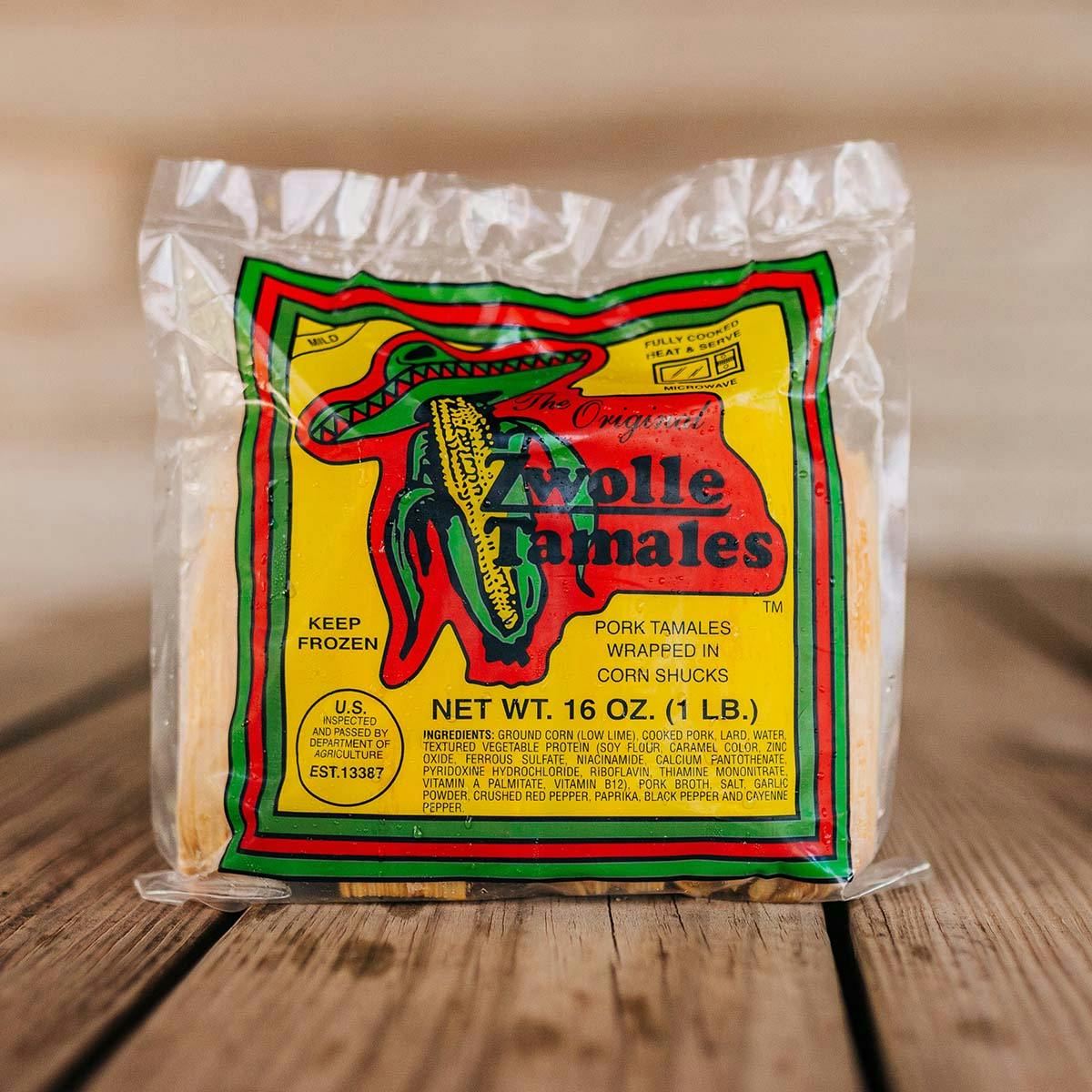 "Zwolle" Pork Tamales - 12 Pack by Louisiana Crawfish - Alternate image 1