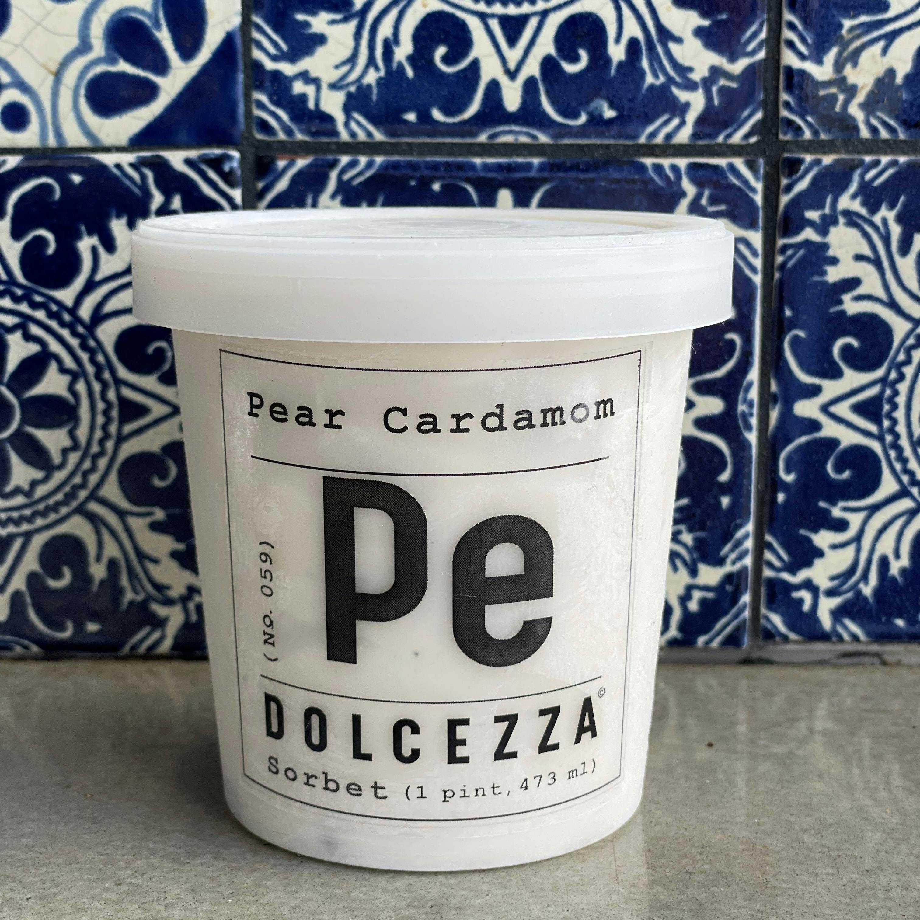 Vegan Pear Cardamom Sorbet - 4 Pints From Dolcezza Gelato