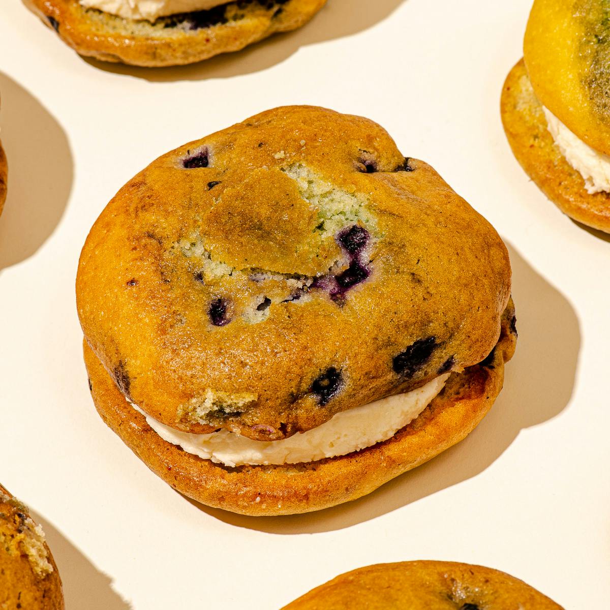 Red Velvet Whoopie Pie with Blueberries