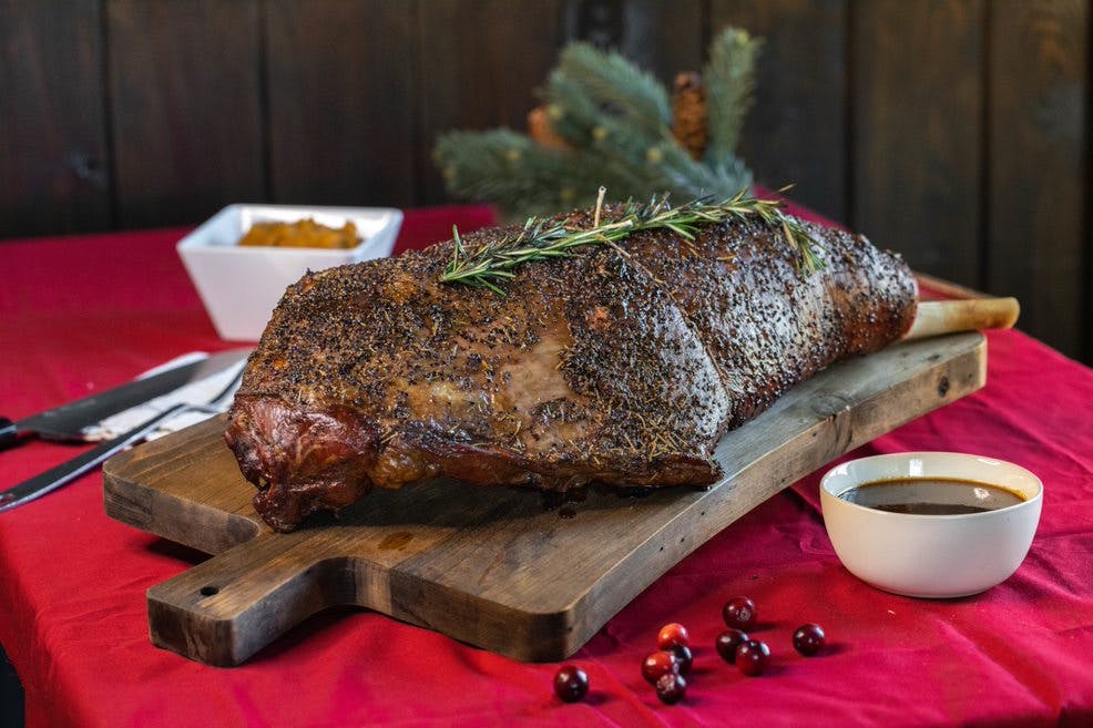 Smoked Leg of Lamb with Mint Demi Glace - 10 lbs. by 4 Rivers Smokehouse - Alternate image 1