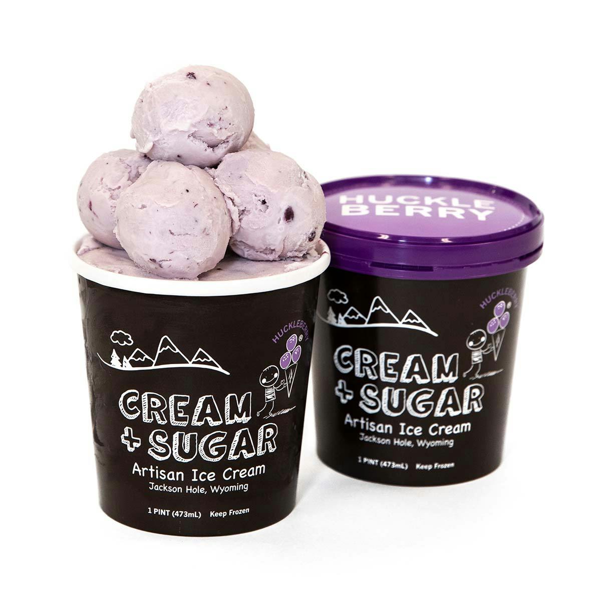 Huckleberry Artisan Ice Cream - 6 Pints by Cream + Sugar - Alternate image 2
