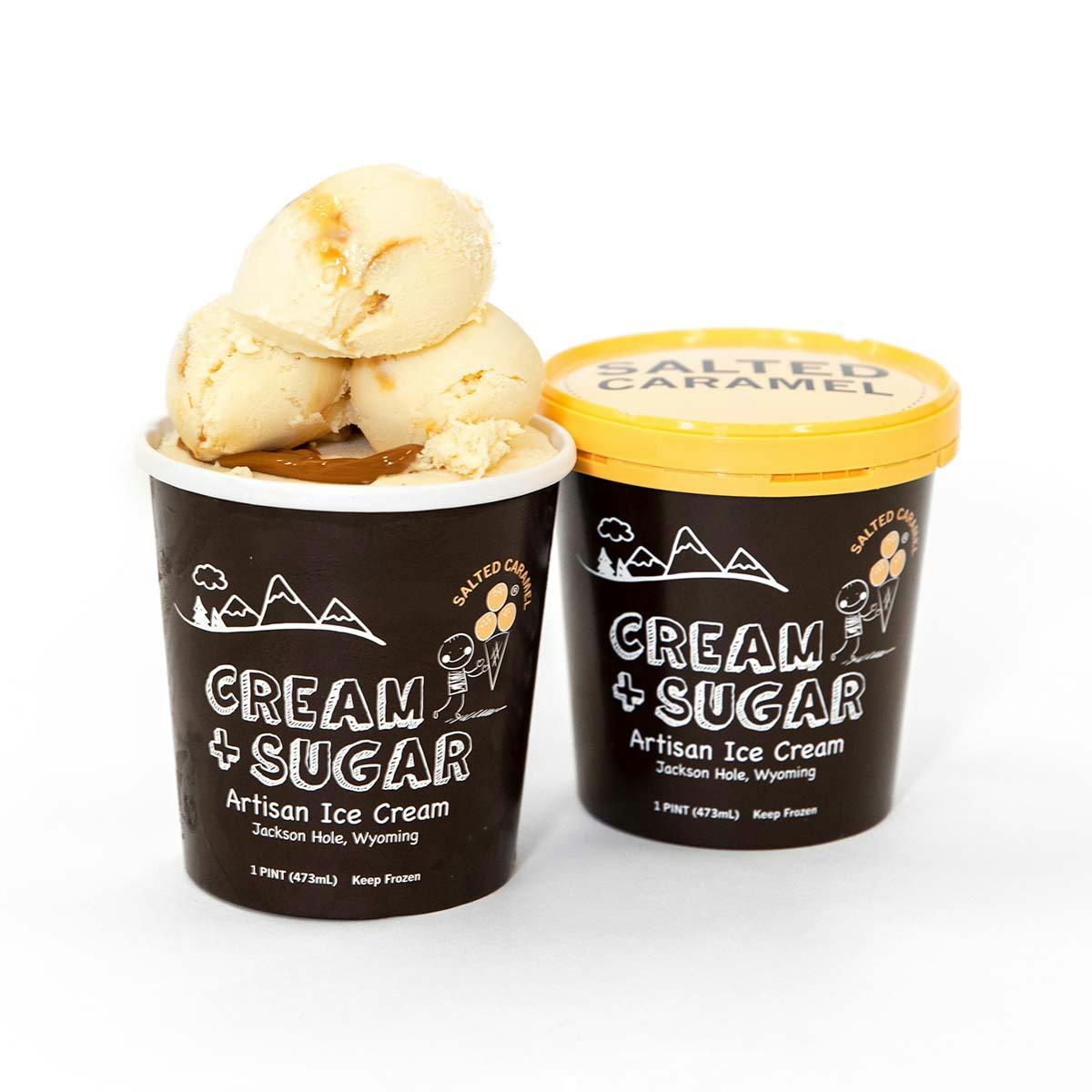 Salted Caramel Artisan Ice Cream - 6 Pints by Cream + Sugar - Alternate image 2