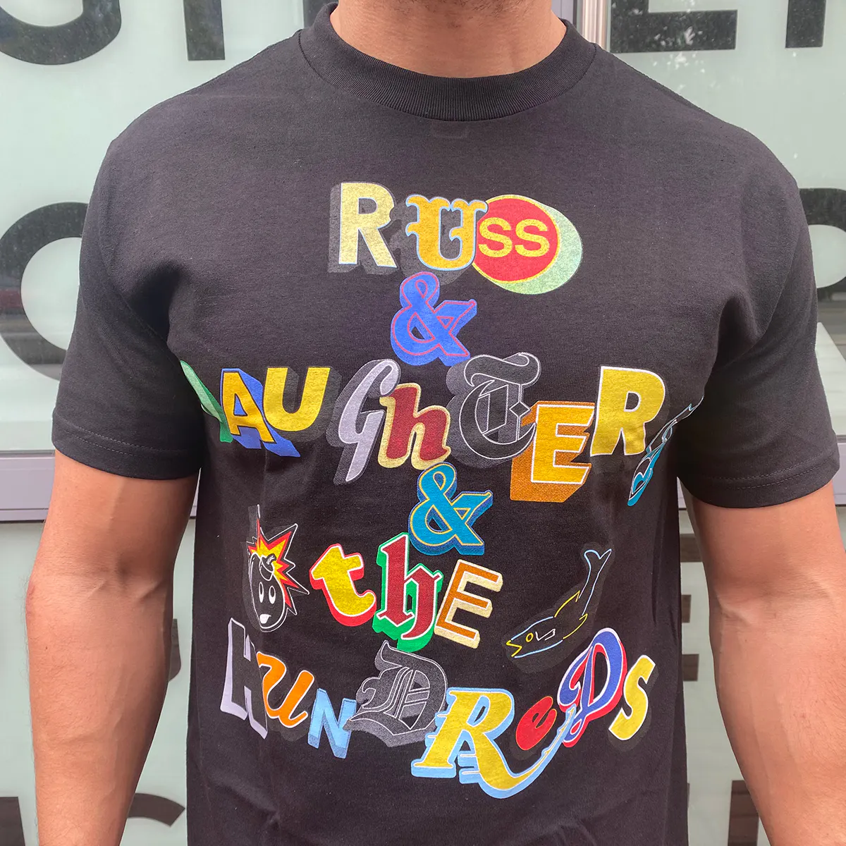 Russ & Daughters x The Hundreds Graphic T-Shirt - Black by Russ & Daughters - Alternate image 1