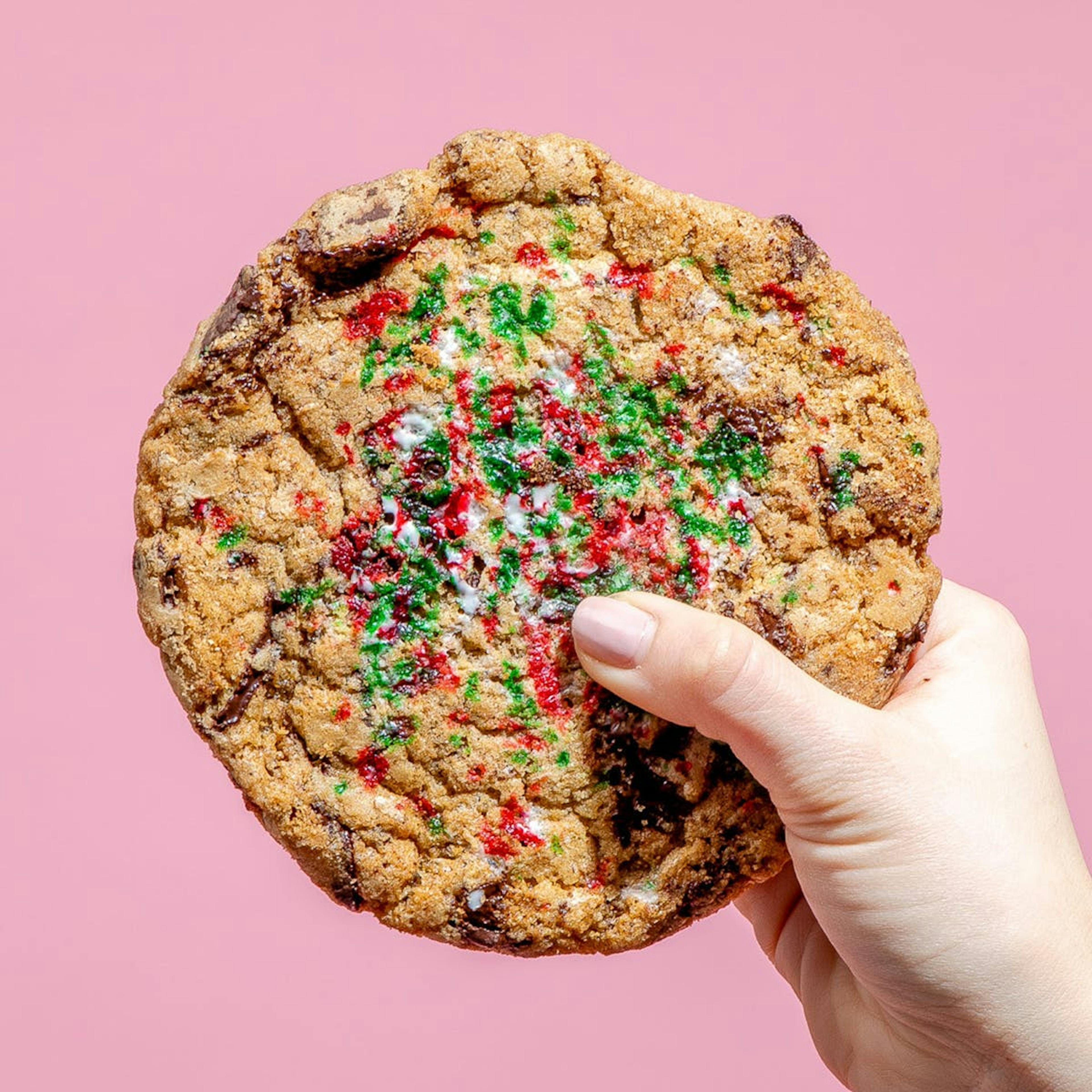 Jacques’ Famous Chocolate Chip Cookies with Crushed Candy Cane - 6 Pack by Jacques Torres Chocolate