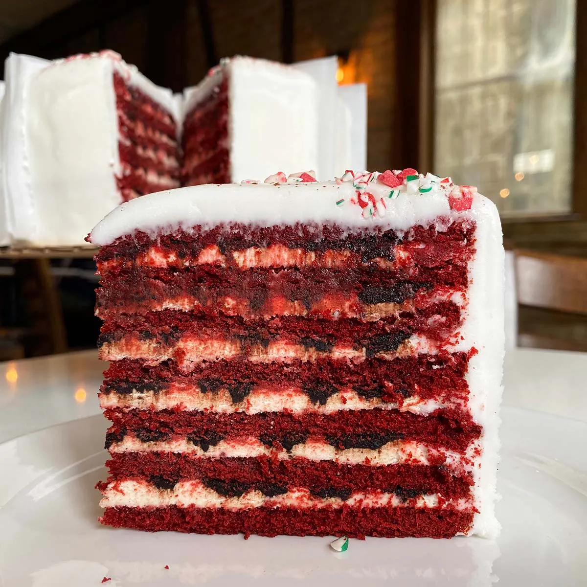 Peppermint Bark Doberge Cake by Debbie Does Doberge