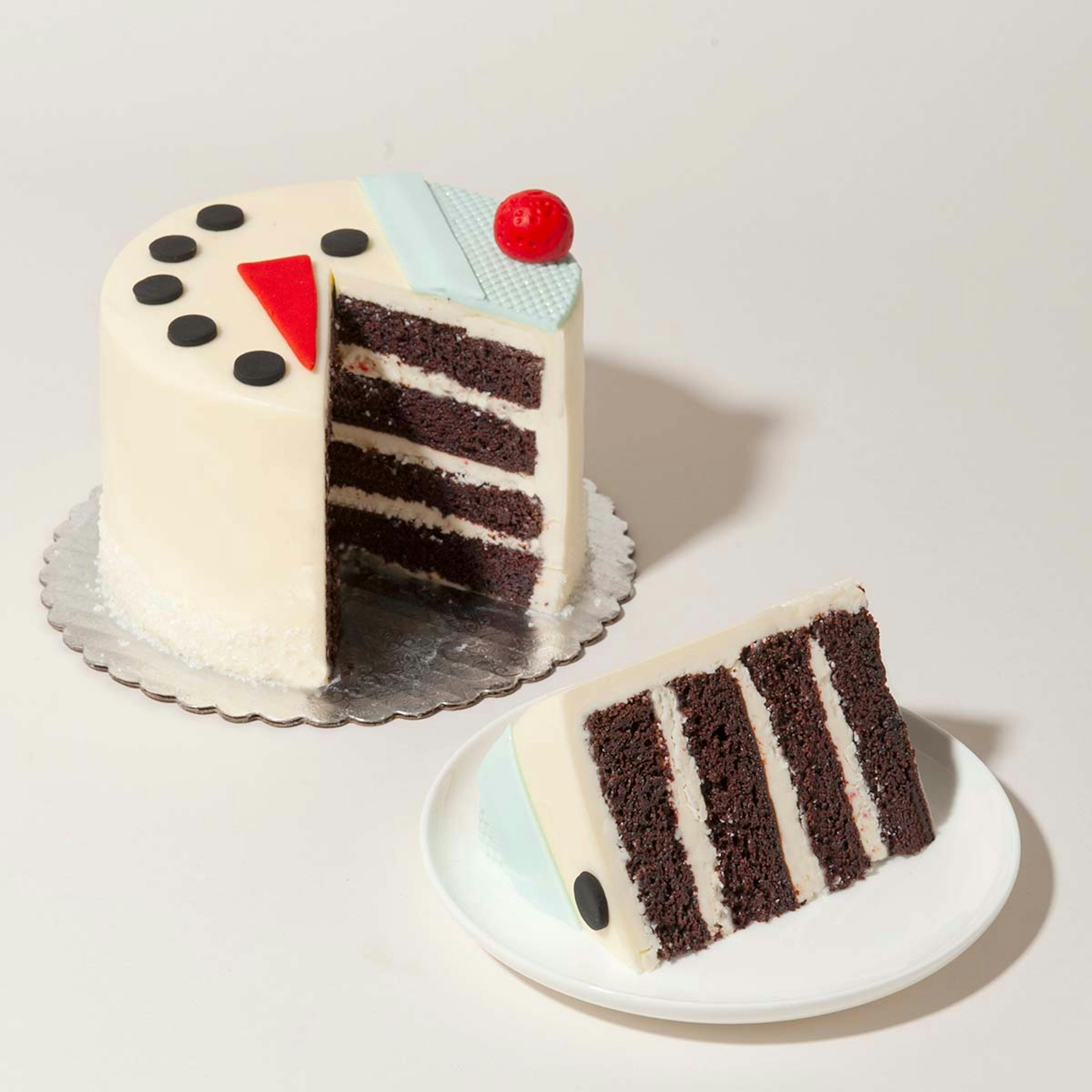 Chocolate Peppermint Snowman Cake by Duff Goldman - Alternate image 1