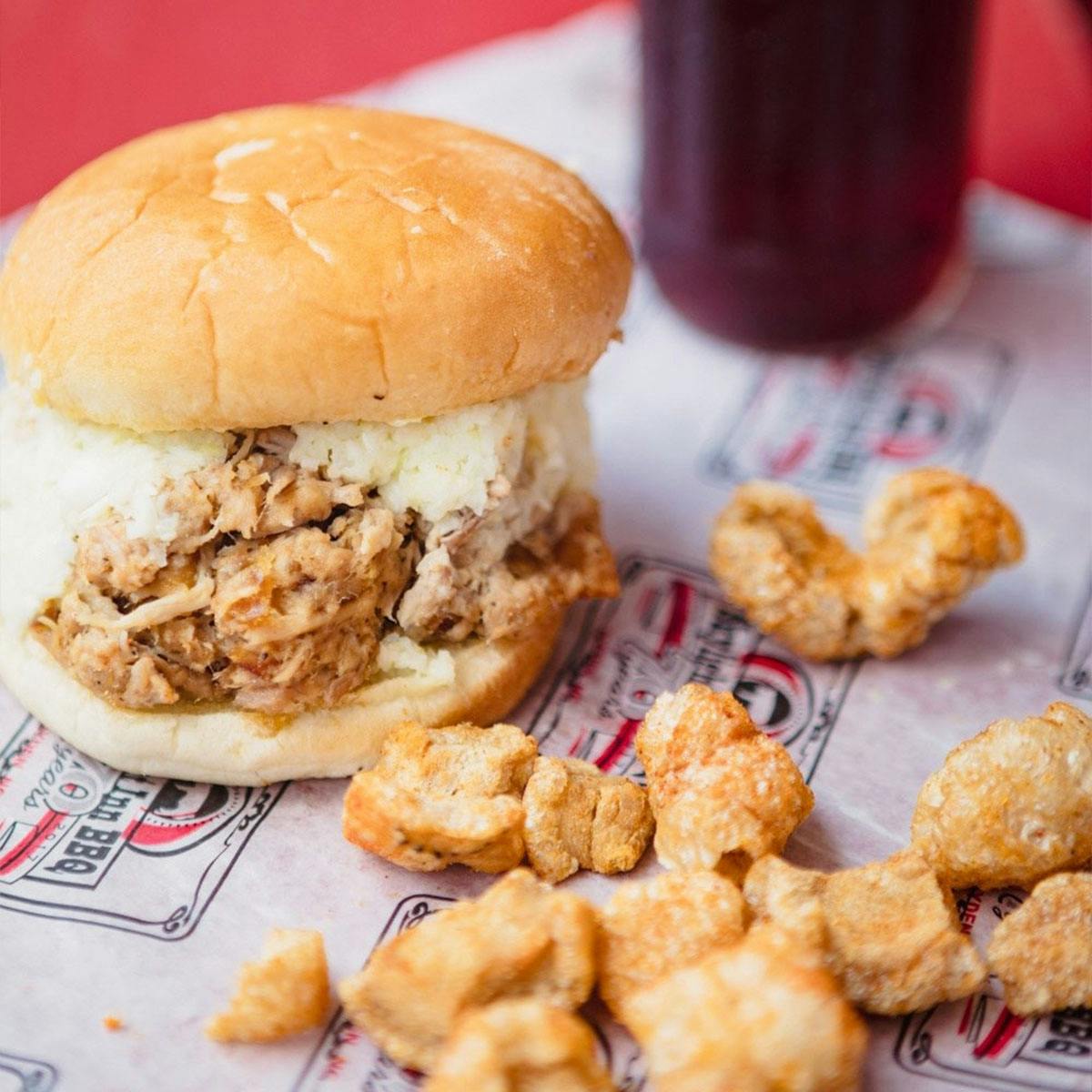 Chopped BBQ Pork Sandwich Kit - 4 Pack by Skylight Inn - Alternate image 1