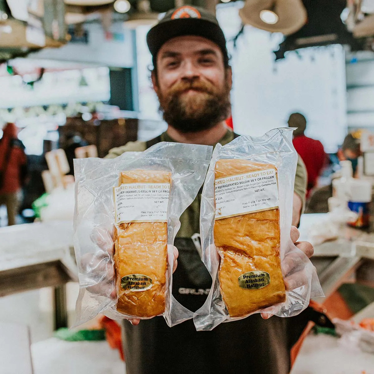 Smoked Alaskan Halibut - Alderwood, Wild, ¾ lb by Pike Place Fish Market