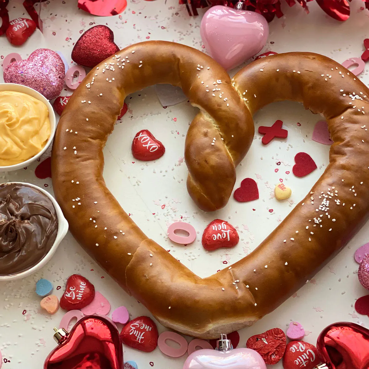 Valentine's Day Bavarian Soft Pretzels by Milwaukee Pretzel Company