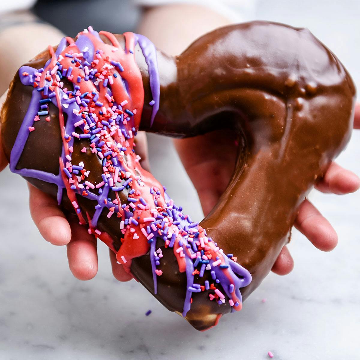 Valentine's Day Big-Ass Heart Jumbo Donut by Angel Food Bakery - Alternate image 1