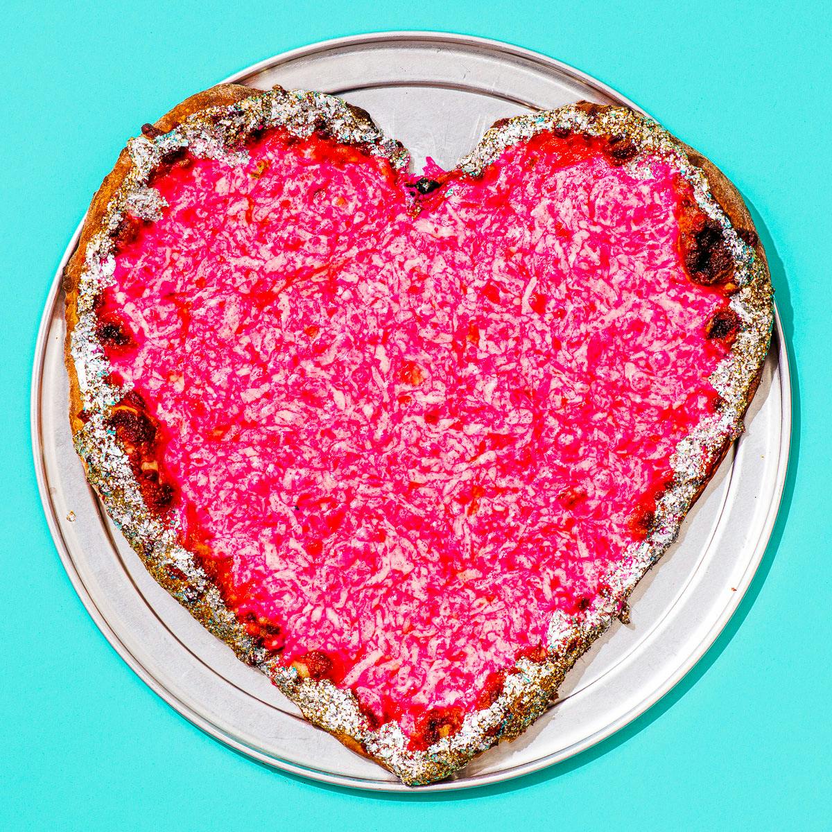 Valentine's Day Pizza + Pink Mozzarella Sticks + Garlic Knots by Tony Boloney's - Alternate image 3