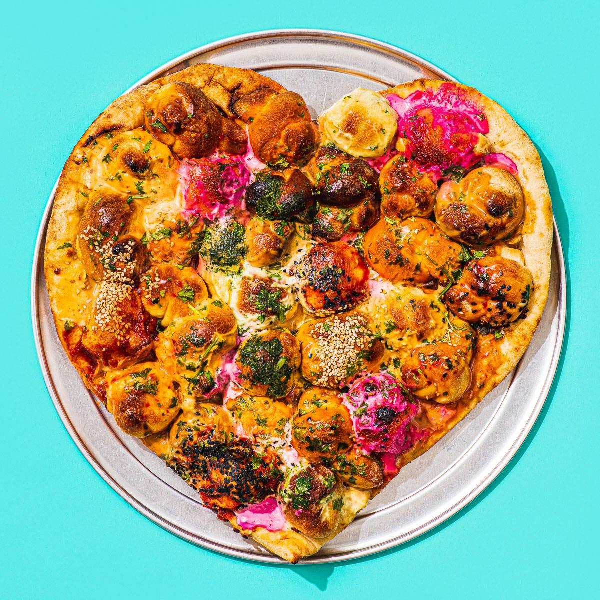Valentine's Day Pizza + Pink Mozzarella Sticks + Garlic Knots by Tony Boloney's - Alternate image 2