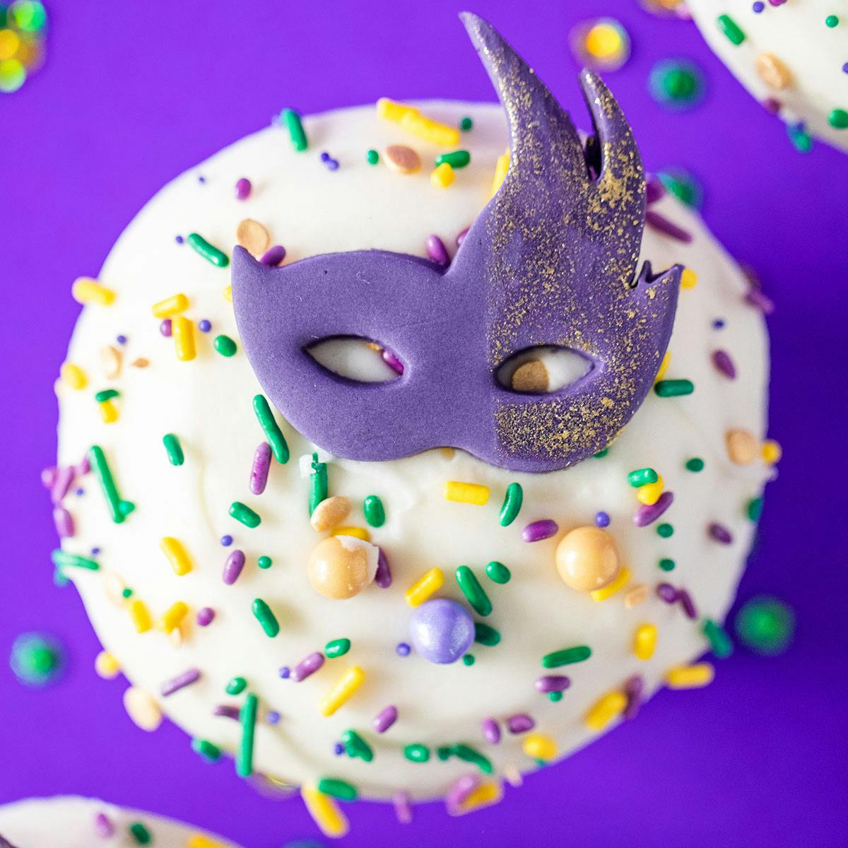Mardi Gras Cinnamon Cupcake Dozen by Crave Cupcakes - Alternate image 1