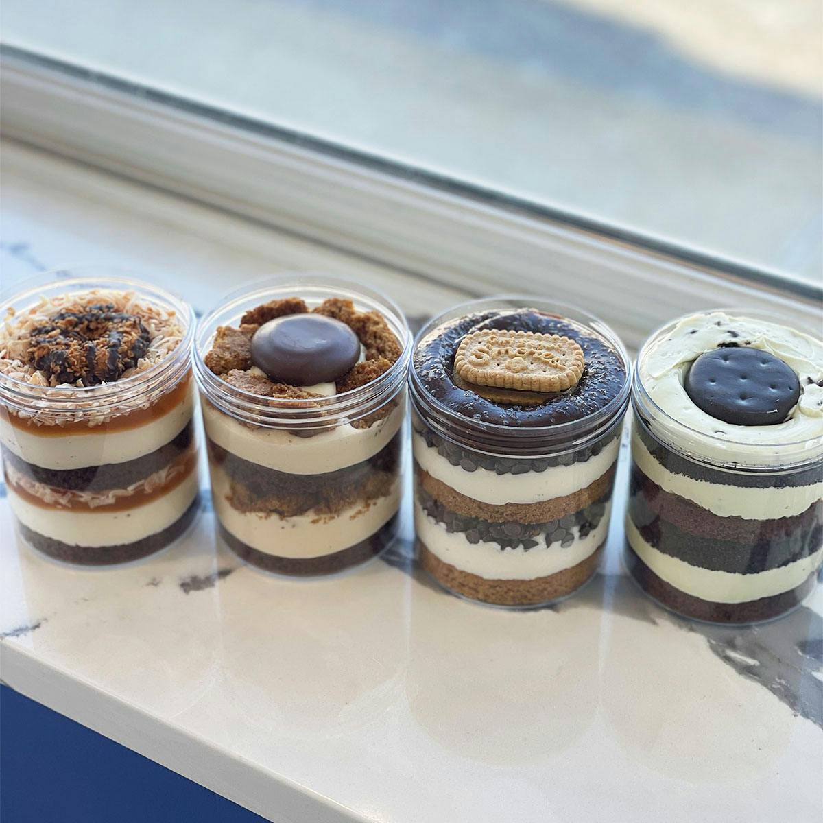 Girl Scout Cookie Cheesecake Jar - 4 Pack by The Cheesecake Girl - Alternate image 1