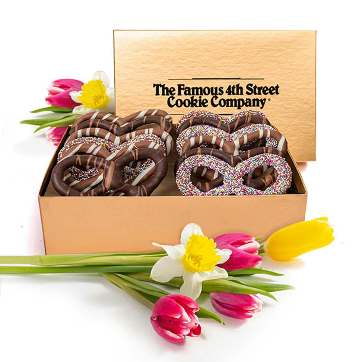 Mother's Day Chocolate Covered Pretzels - 12 Pack by Famous 4th Street Cookie Co.