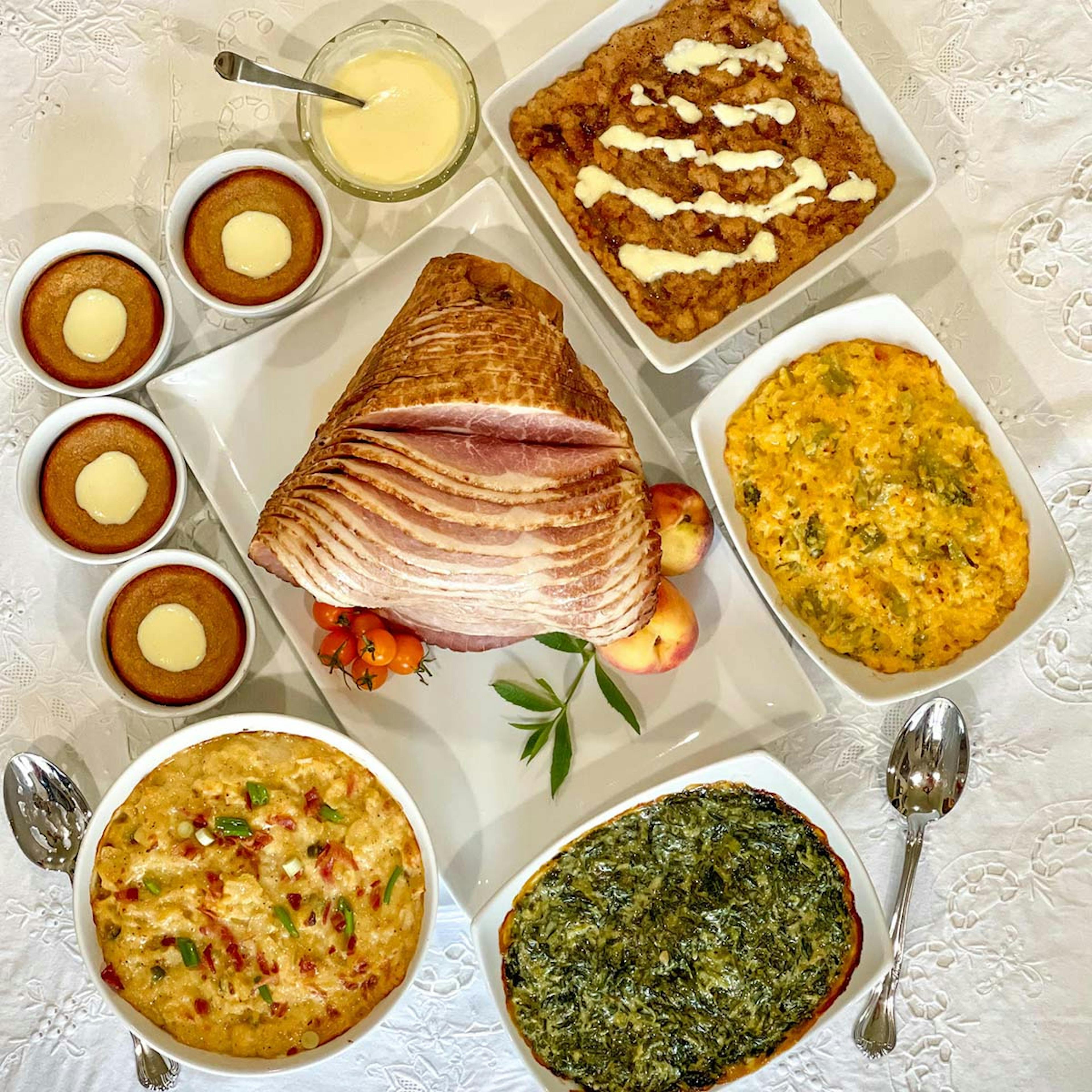 Glazed Spiral Cut Ham Dinner for 6-8 by The Cajun Turkey Company