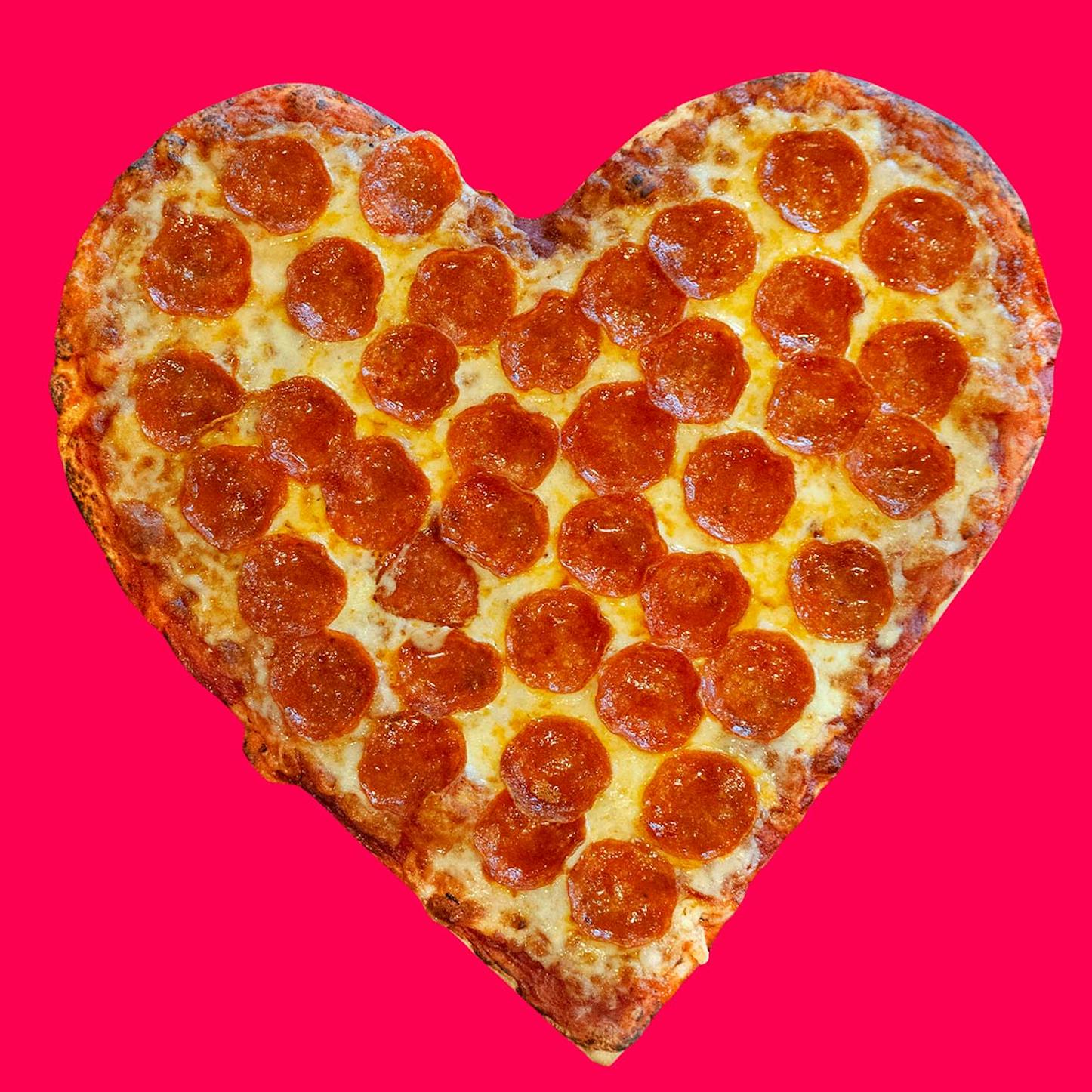 goldbelly.com | Heart-Shaped Pepperoni Pizza - 2 Pack
