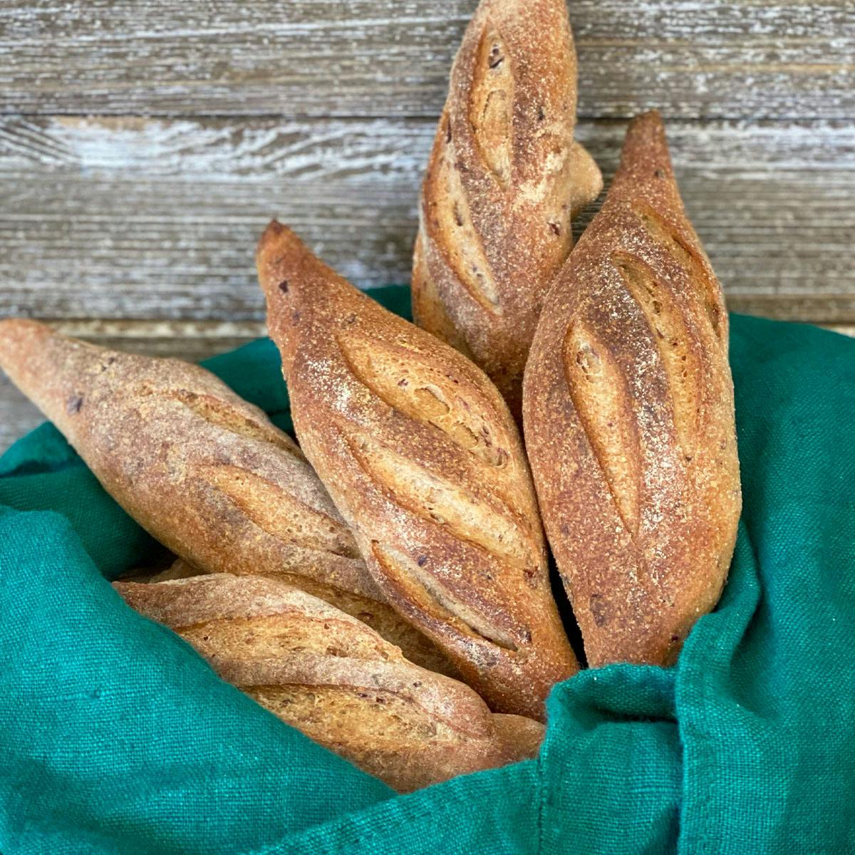 "Ciriole" Grape Must Baguettes - 10 Pack by Pistrinum by Tavola Mediterranea - Alternate image 1