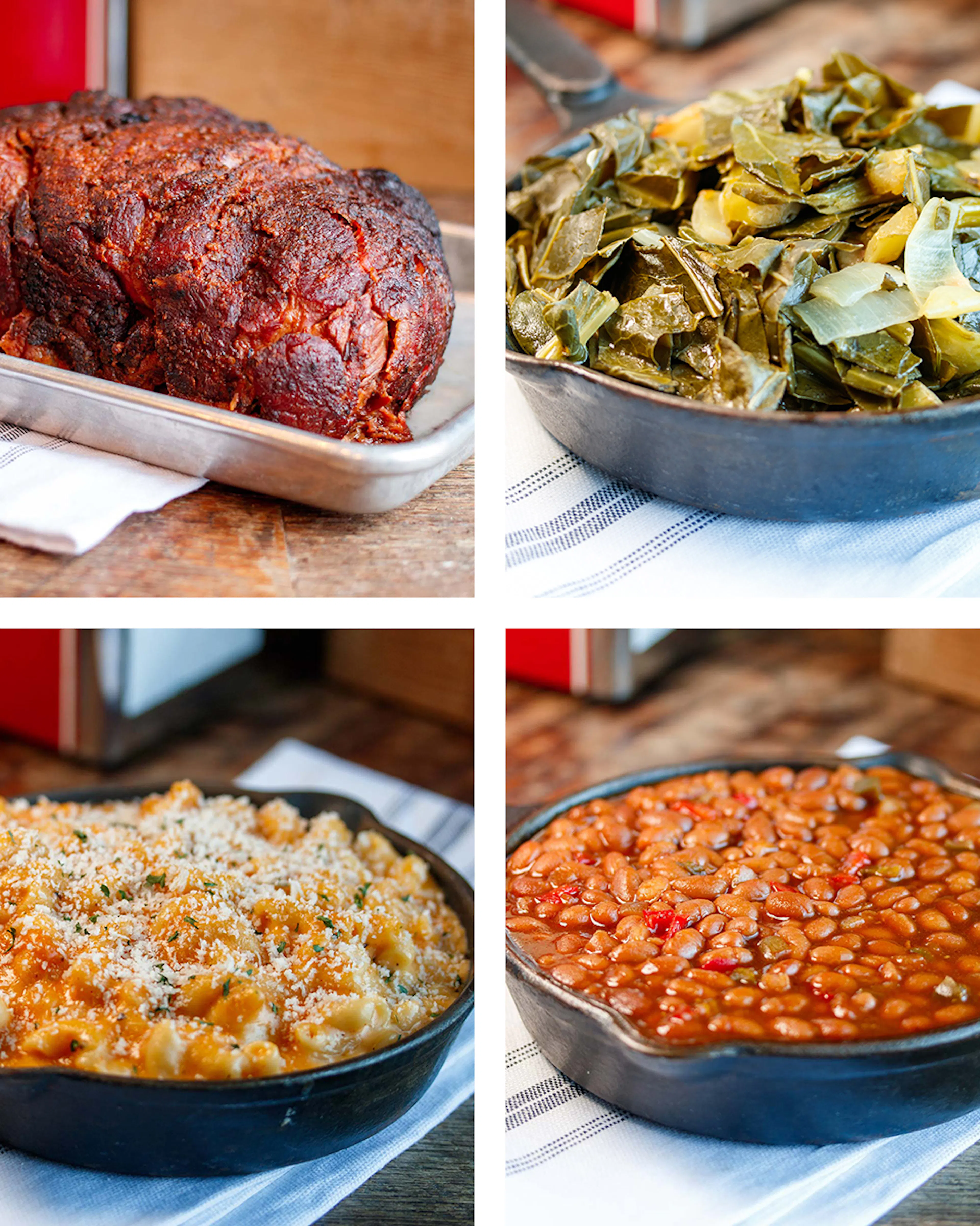 Whole Smoked Pork "Meat 'n' Three" BBQ Dinner Kit for 10-12