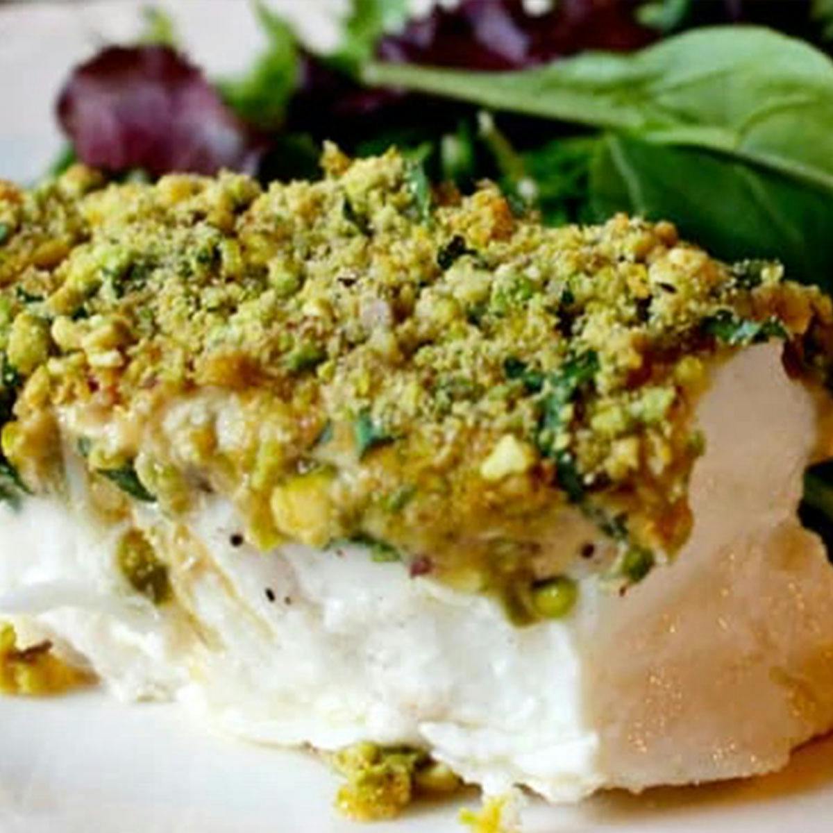 Pistachio-Topped Cod by Kent Island Crab Cakes