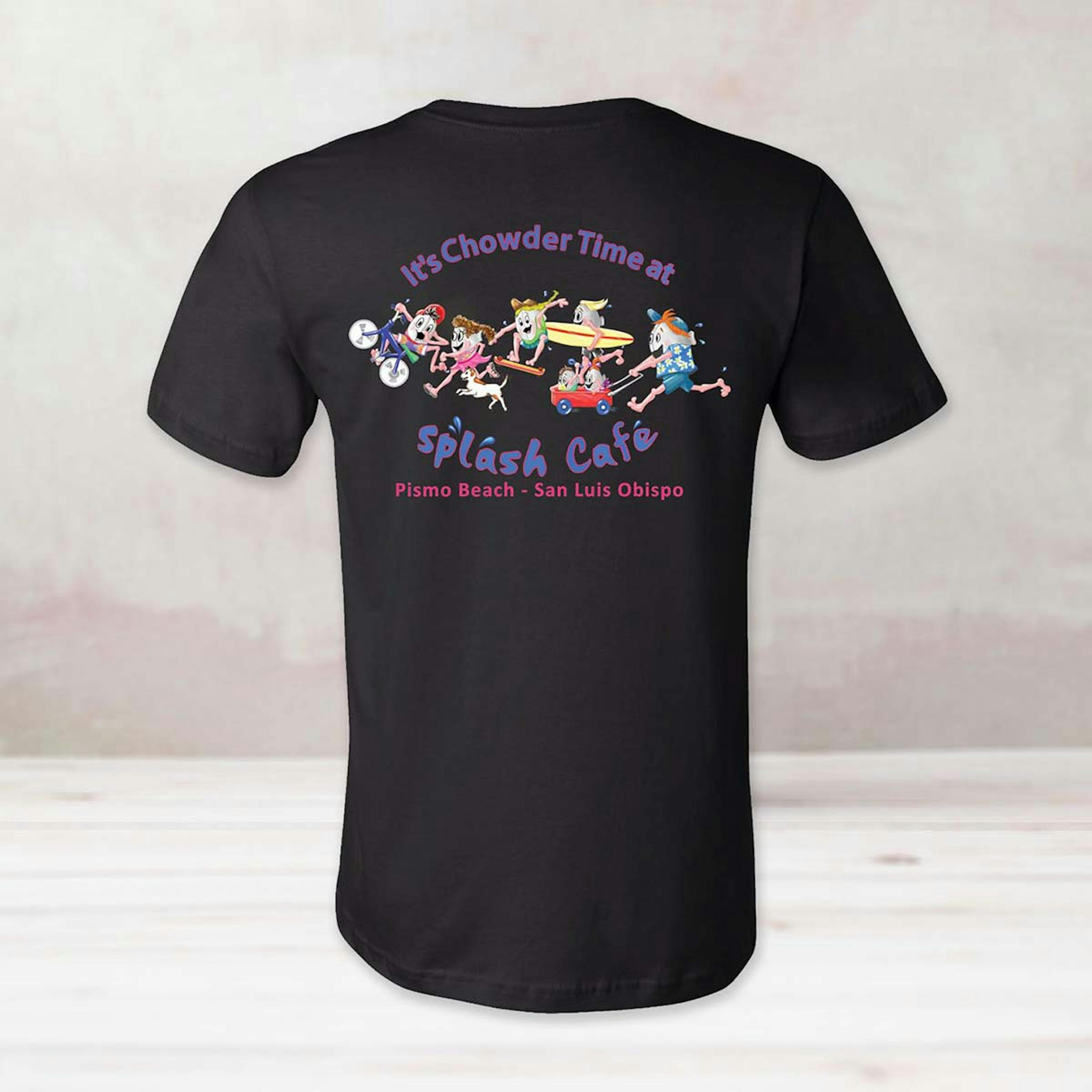 Black "Clam People" T-Shirt by Splash Cafe