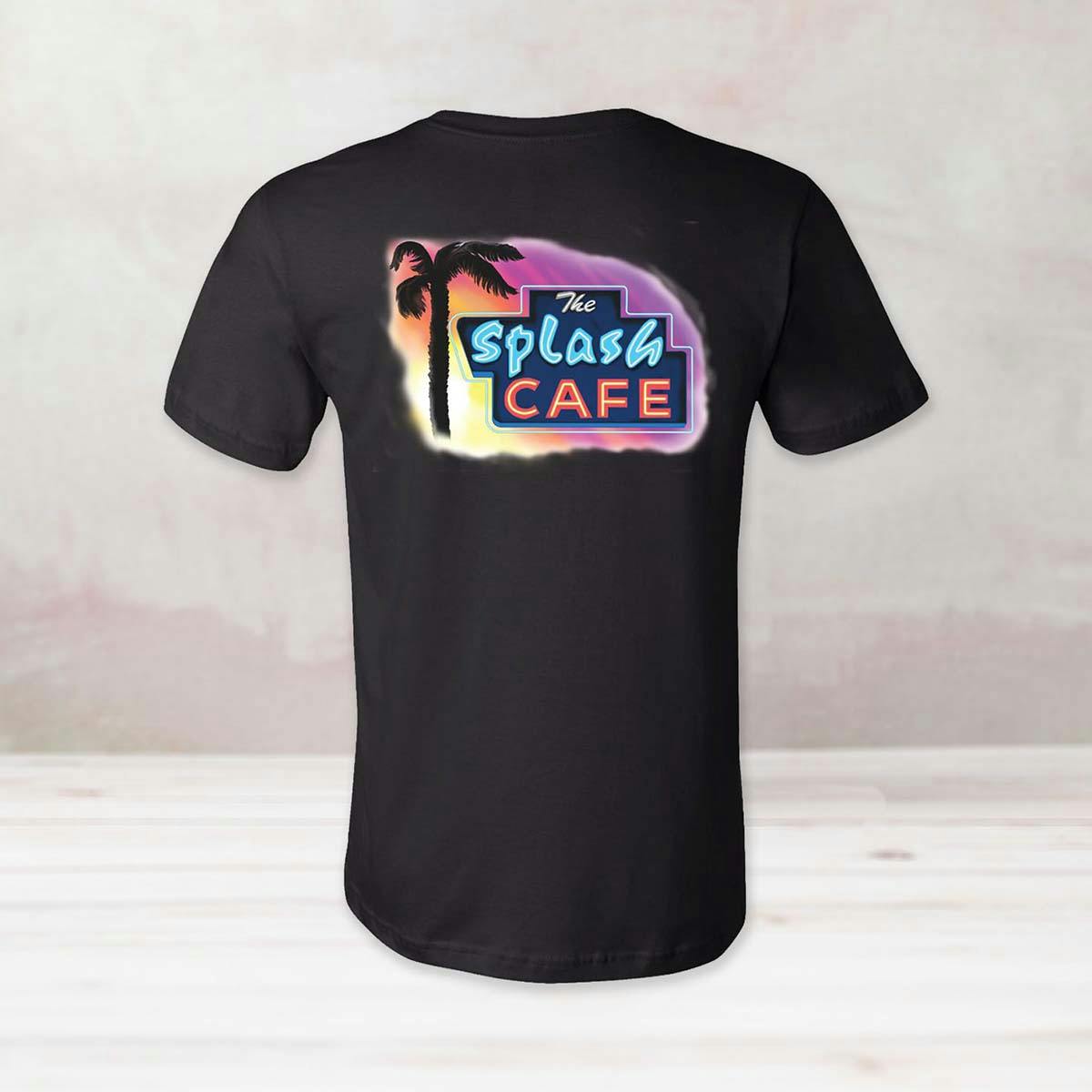 Black + Neon "Splash" T-Shirt by Splash Cafe