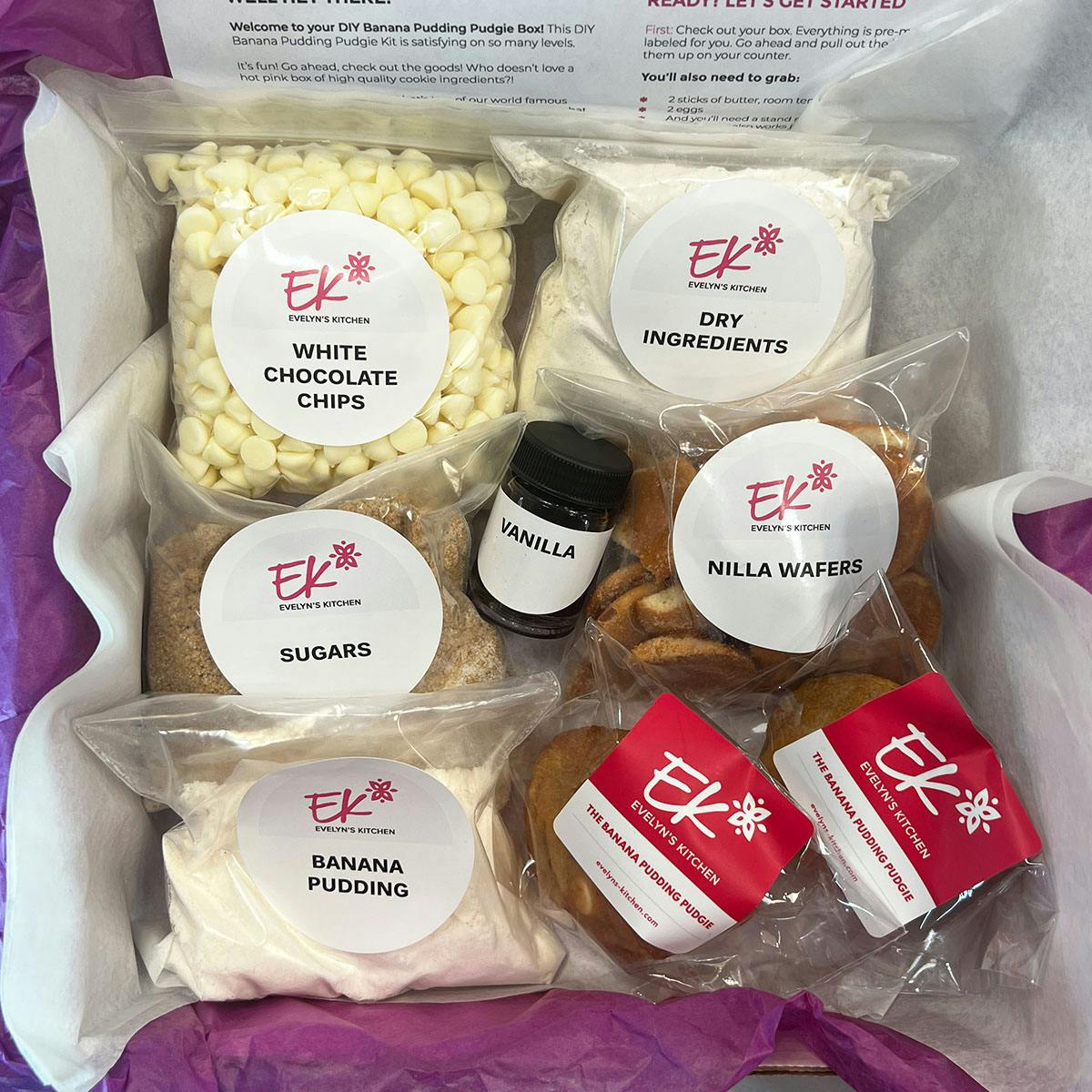 Banana Pudding Pudgie DIY Kit (Bake Your Own) by Evelyn's Kitchen