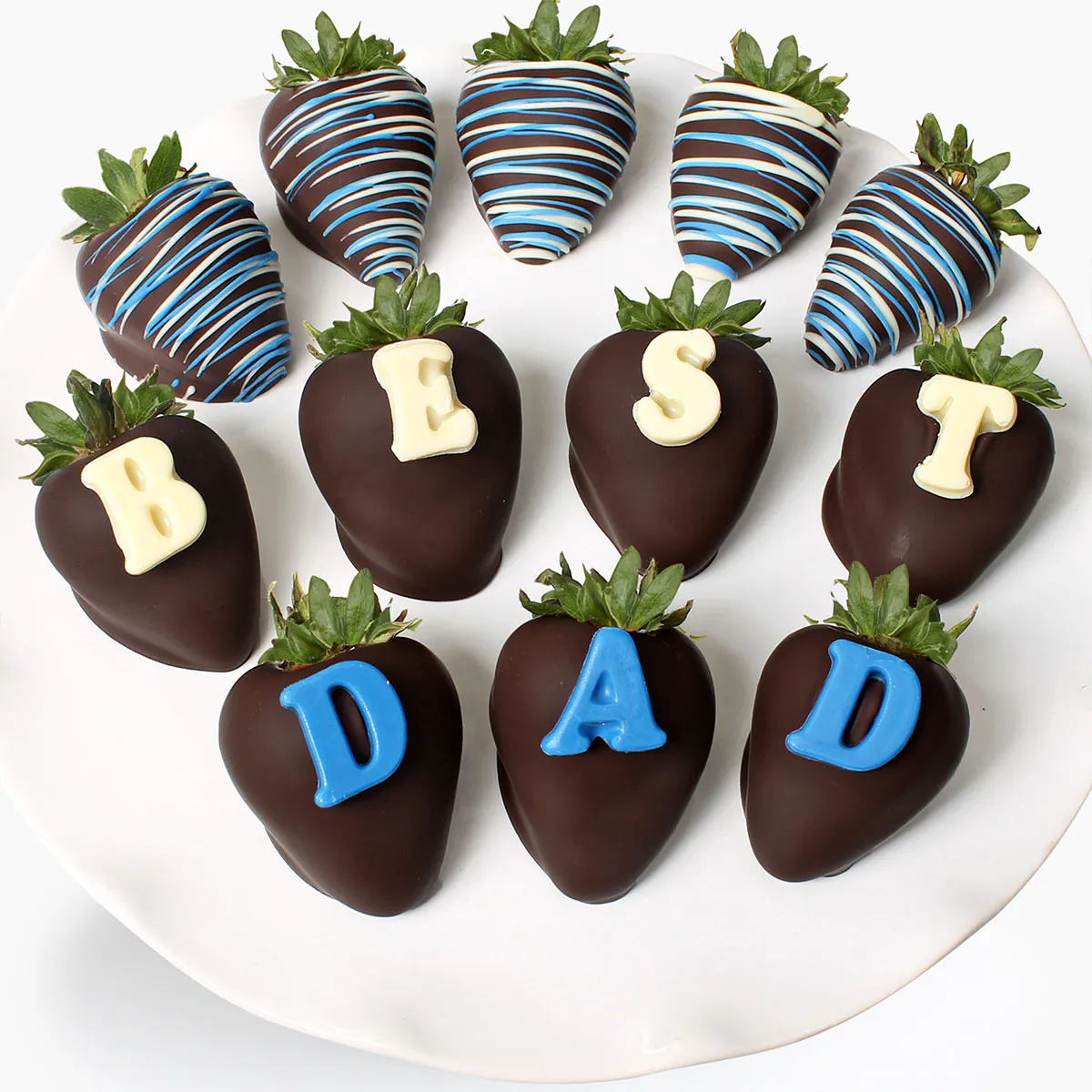 Father's Day Belgian Chocolate-Covered Strawberries - 12 Pack by The Chocolate Covered Co.