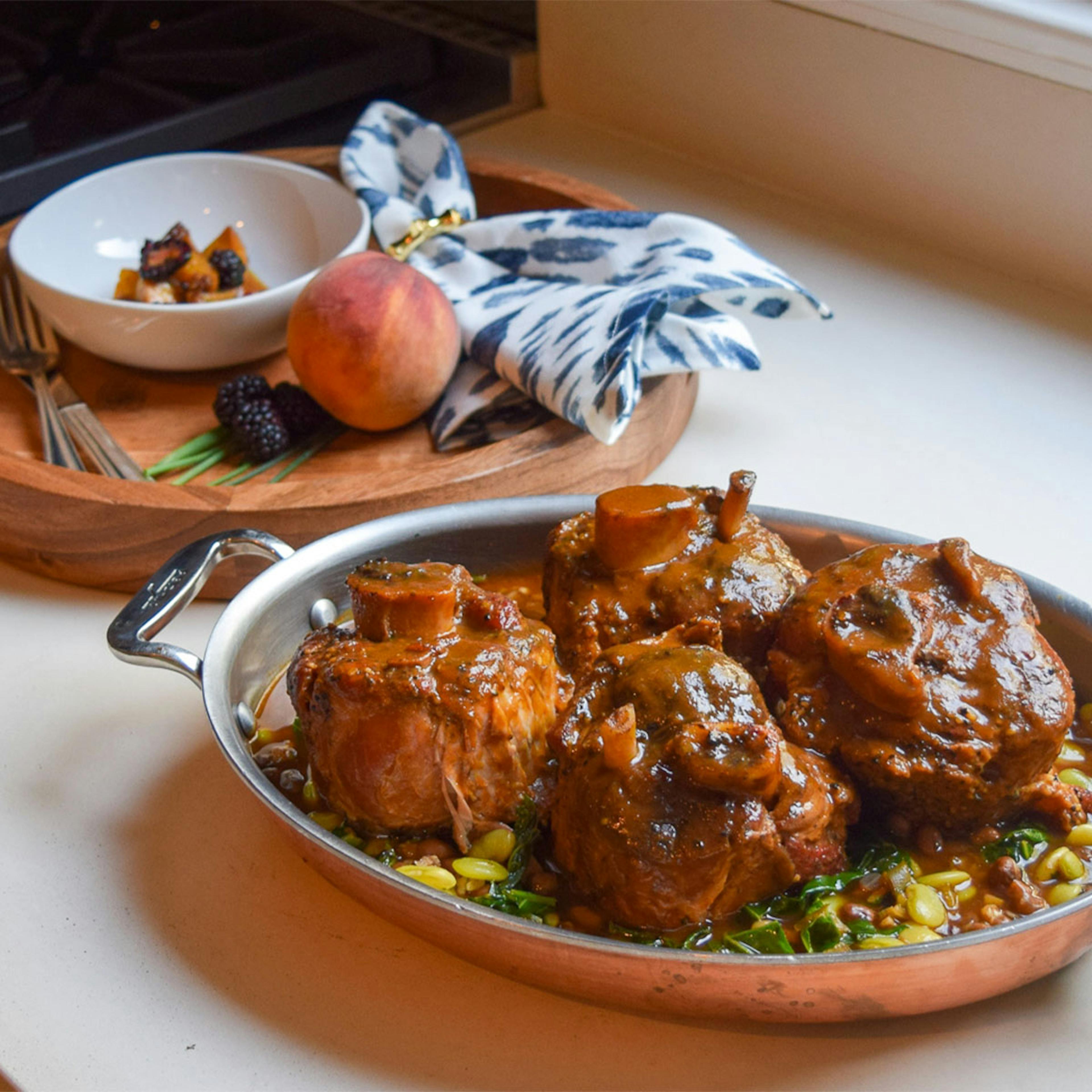 Sazerac BBQ’d Pork Shank Dinner For 4 by Commander's Palace