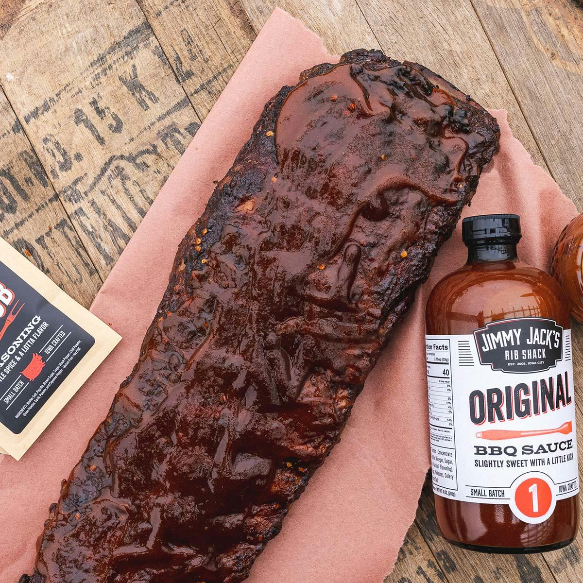 St. Louis Ribs + Smoked Chicken Wings Combo for 6-8 by Jimmy Jack's Rib Shack - Alternate image 1