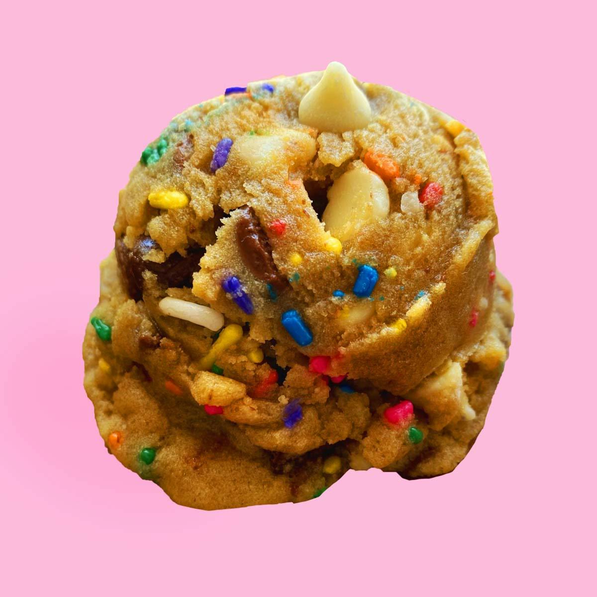 "Party Pack" Rainbow Chocolate Hazlenut Cookies and Schmear - 6 Pack by Cookies and Schmear - Alternate image 1