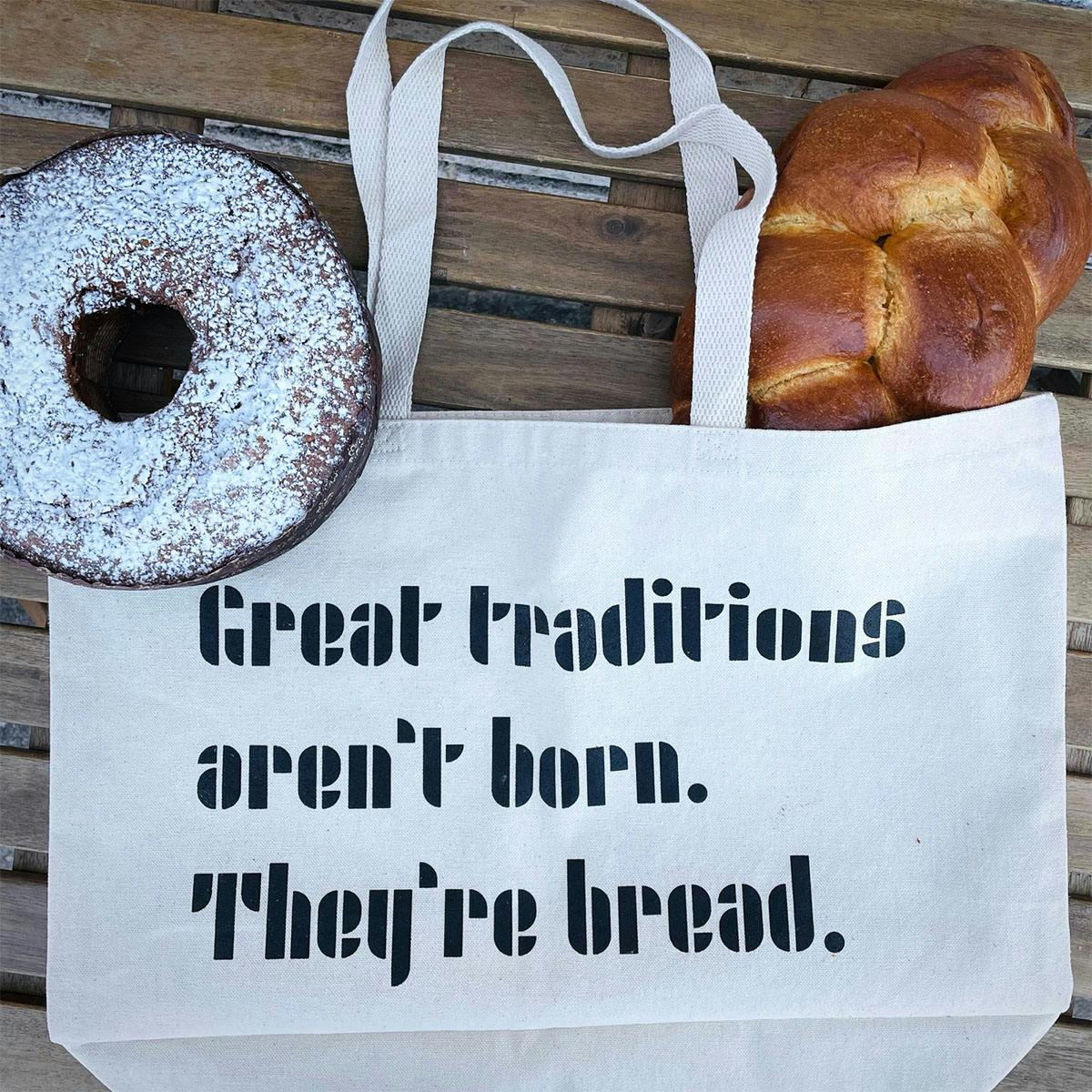 Shabbat Apple Cake + Challah + Tote Bag by Essen Bakery