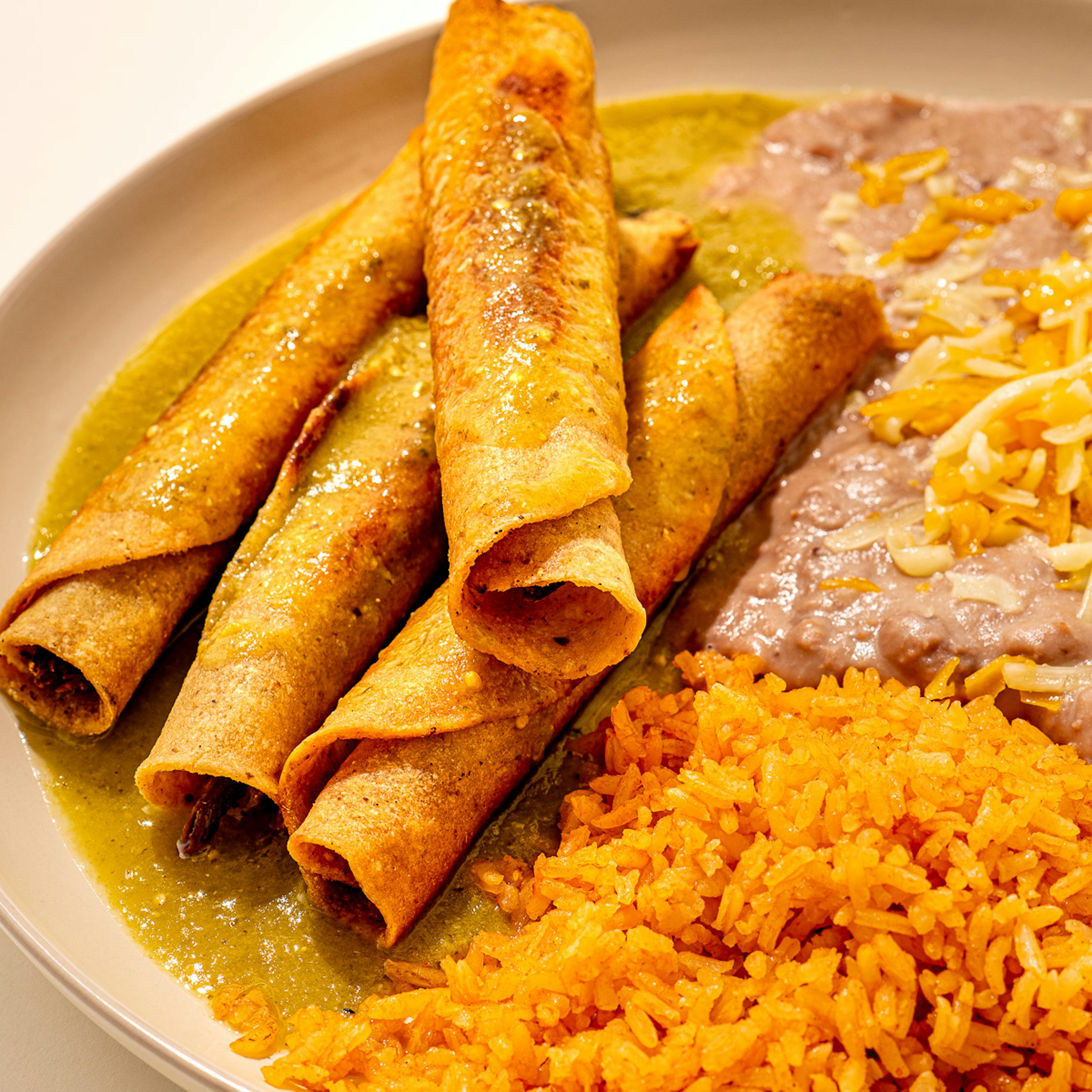 Beef Taquitos + Rice & Beans by Cielito Lindo - Alternate image 1