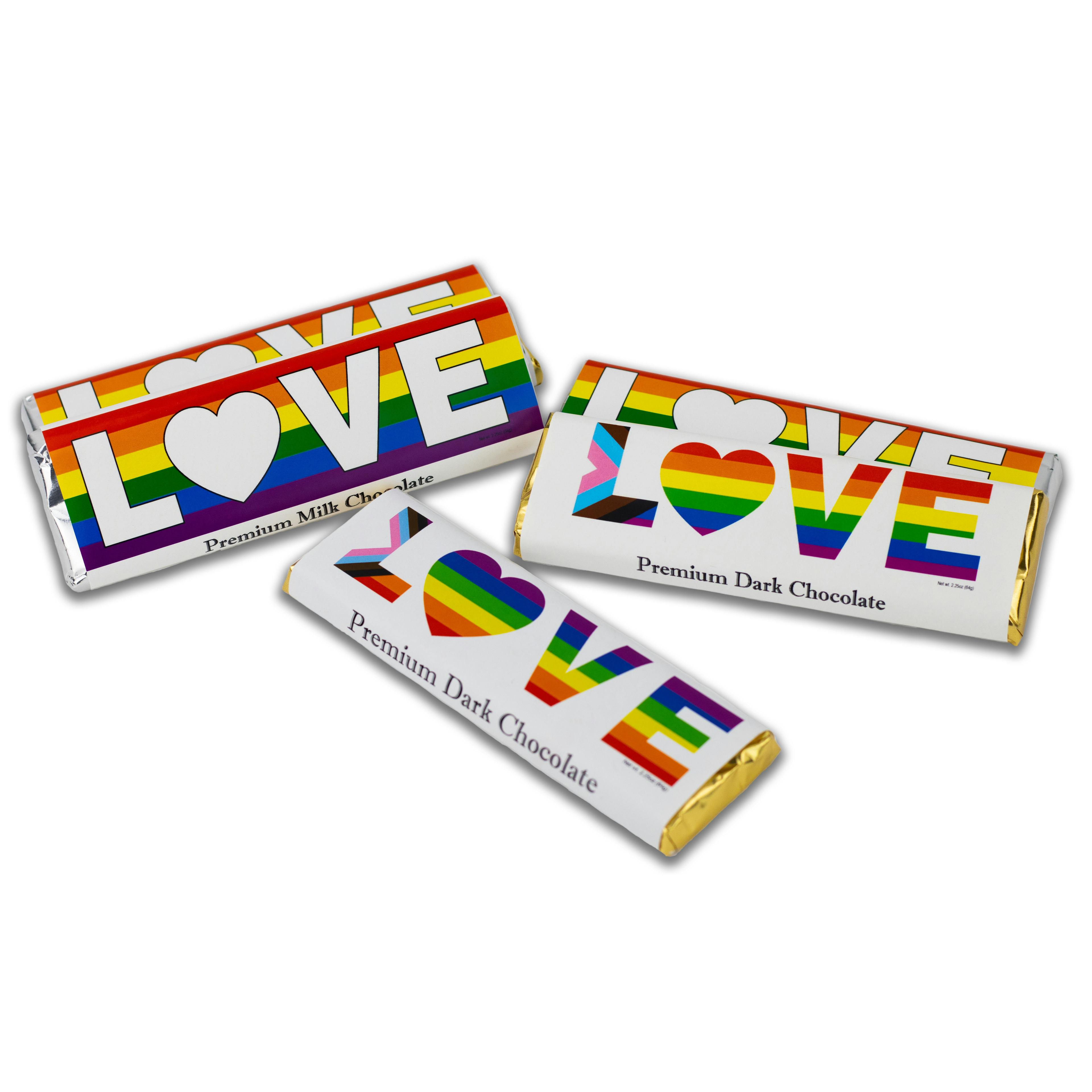 Pride "Love" Chocolate Bars - 8 Pack by Wilbur's of Maine Chocolate Confections